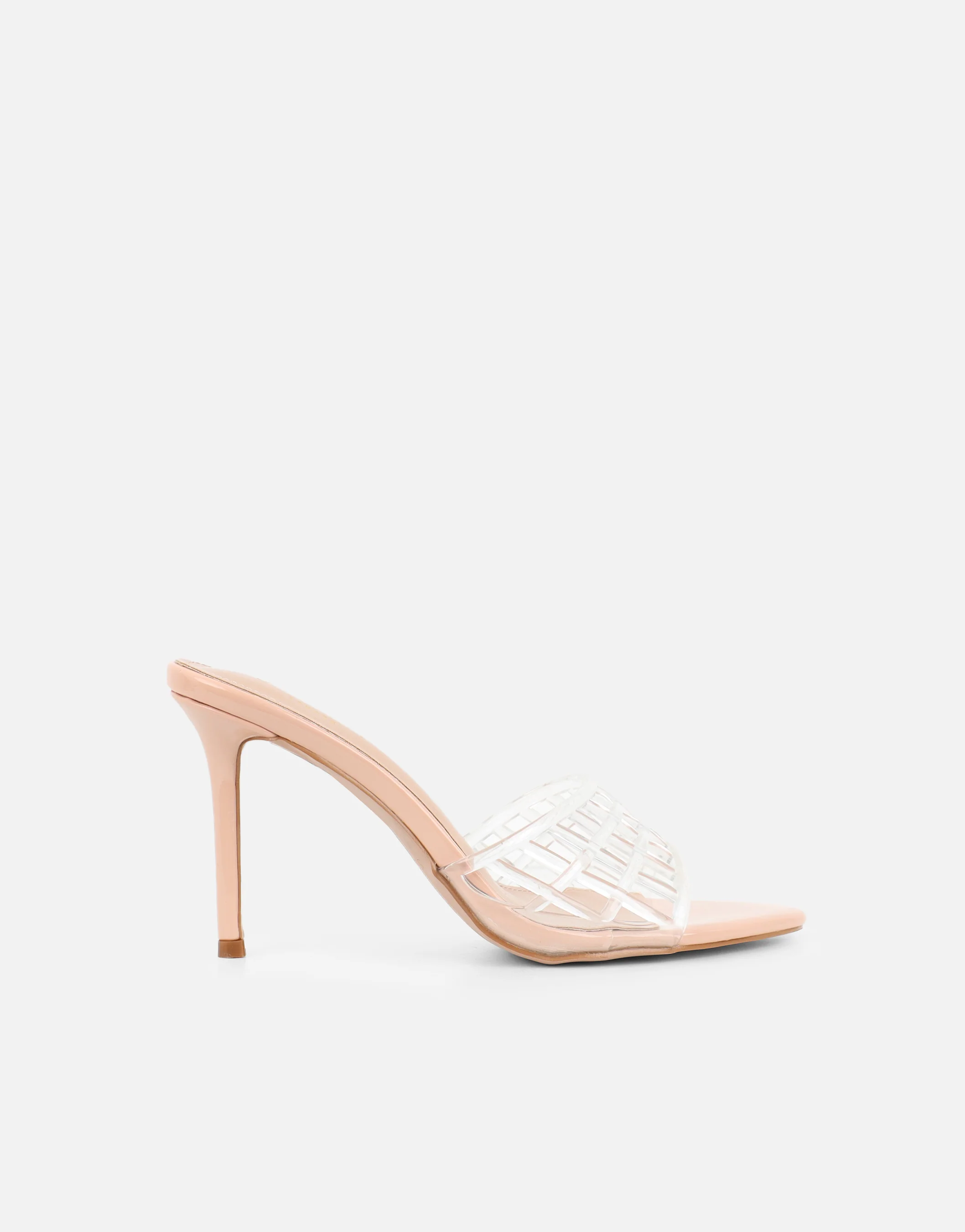 Kia Nude Clear Heeled Sandals - Image 2
