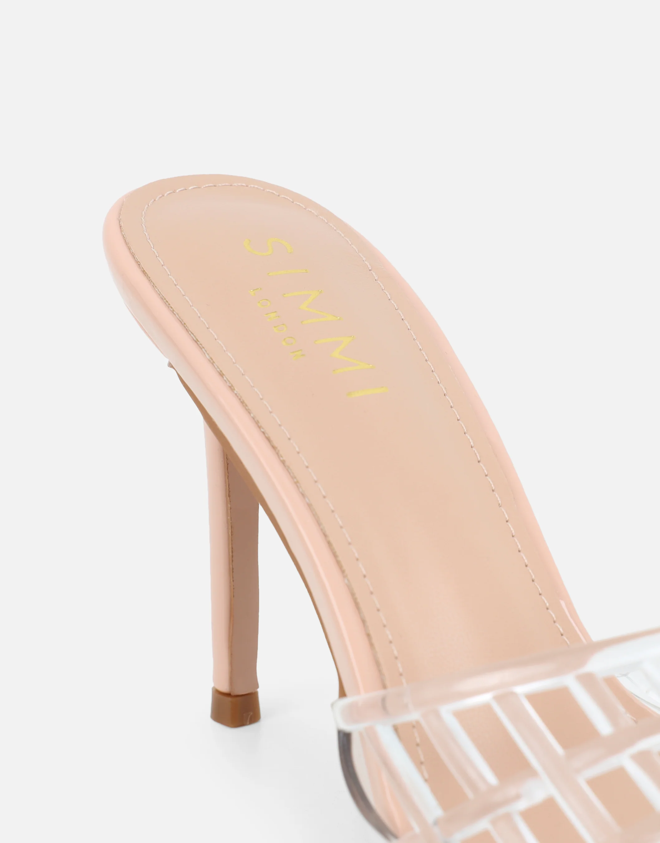 Kia Nude Clear Heeled Sandals - Image 3