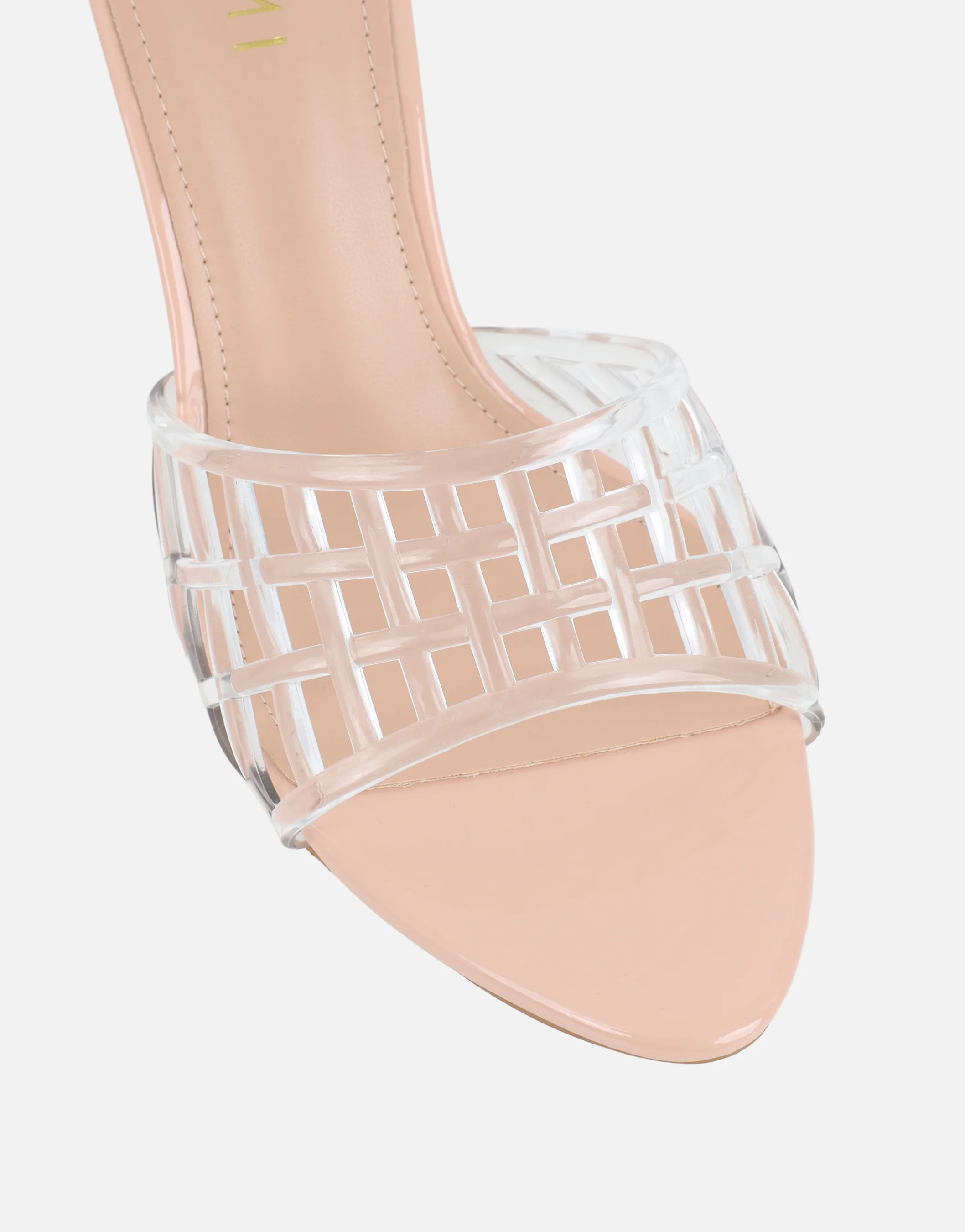 Kia Nude Clear Heeled Sandals - Image 4