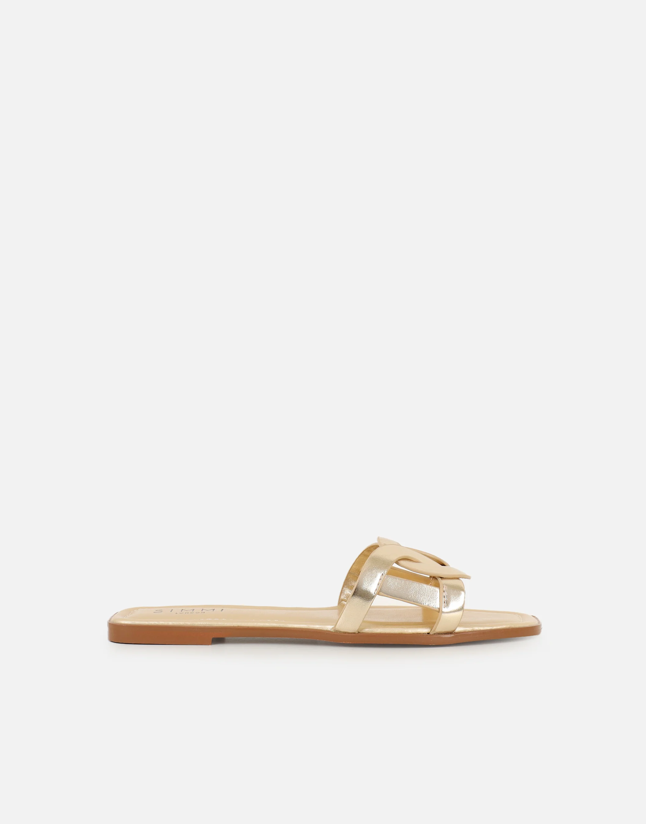 Laurel Gold Metallic Flat Sandals - Image 2