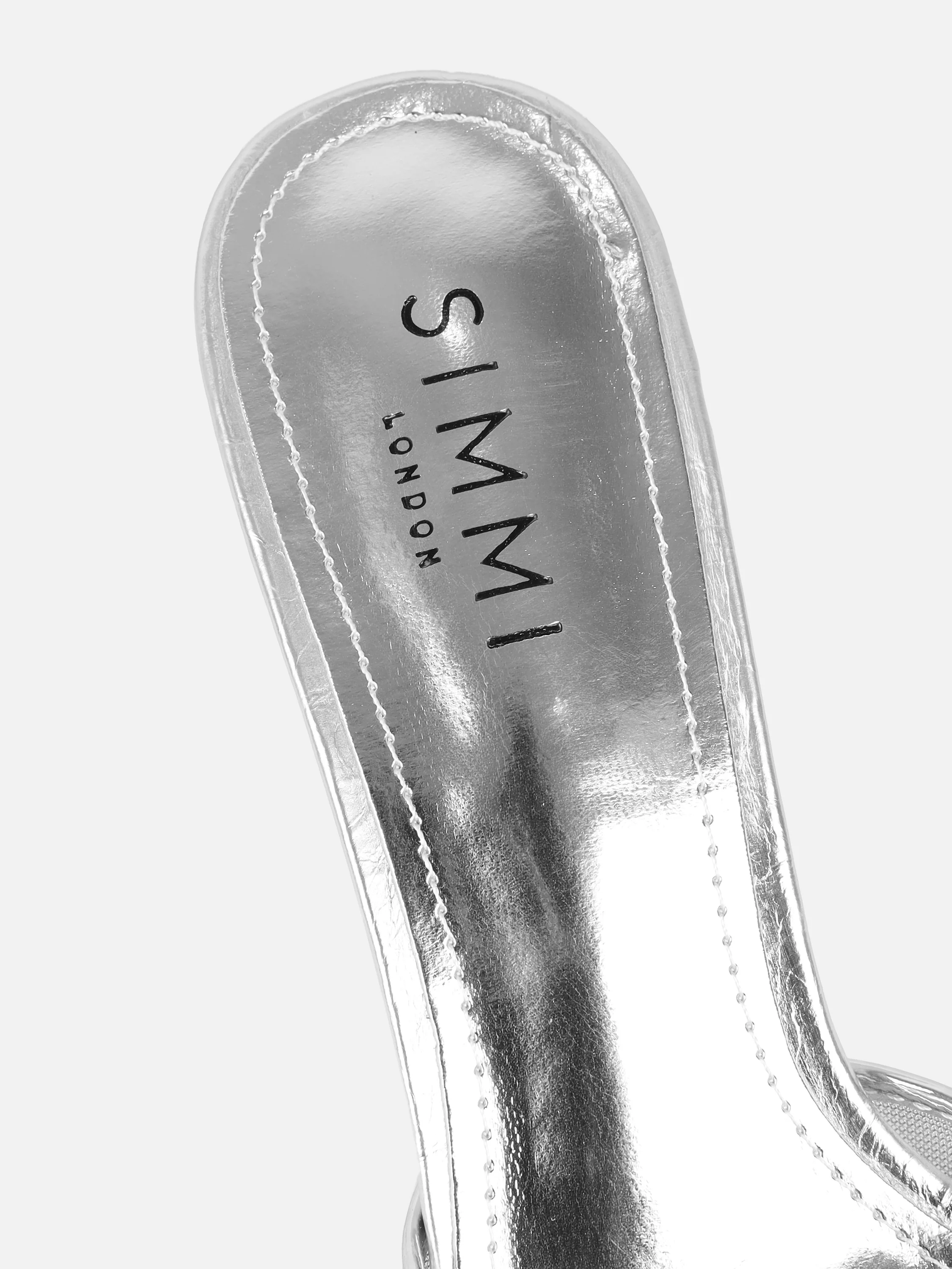 Lauri Silver Mesh Peep Toe Heeled Sandals - Image 3