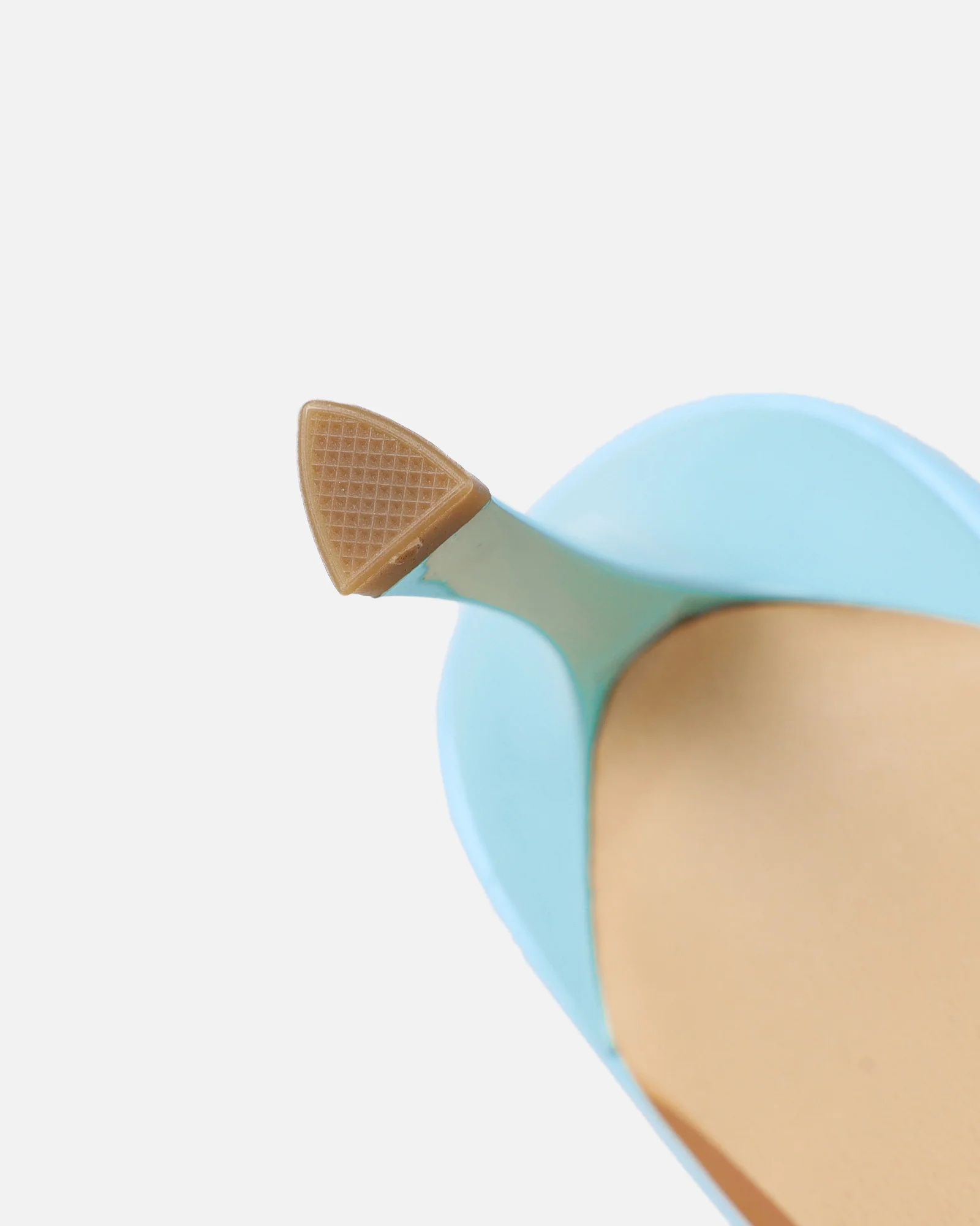 Liorra Blue Patent Sling Back Mid Heeled Shoes - Image 3