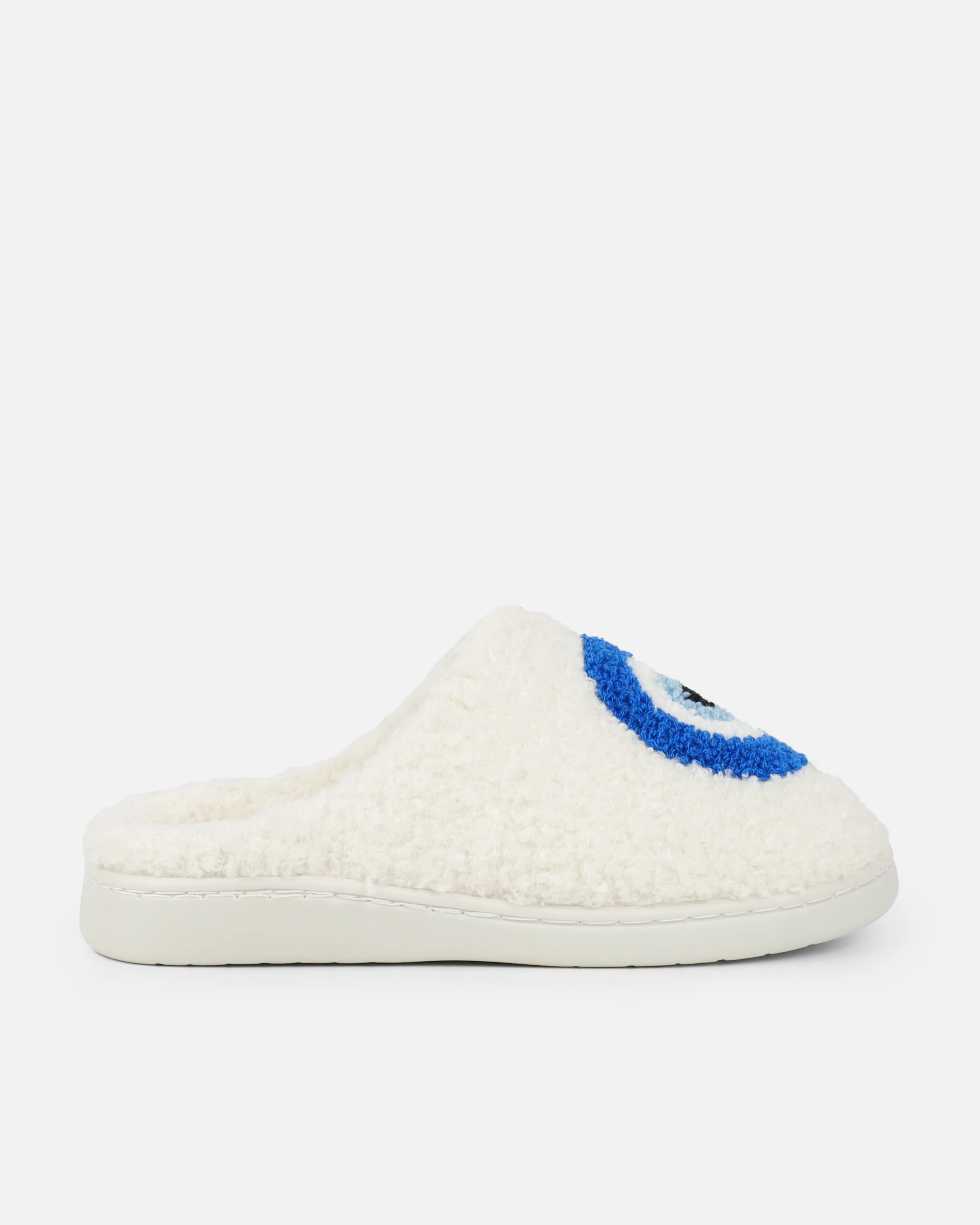 Lucky White Evil Eye Print Closed Toe Slippers - Image 2
