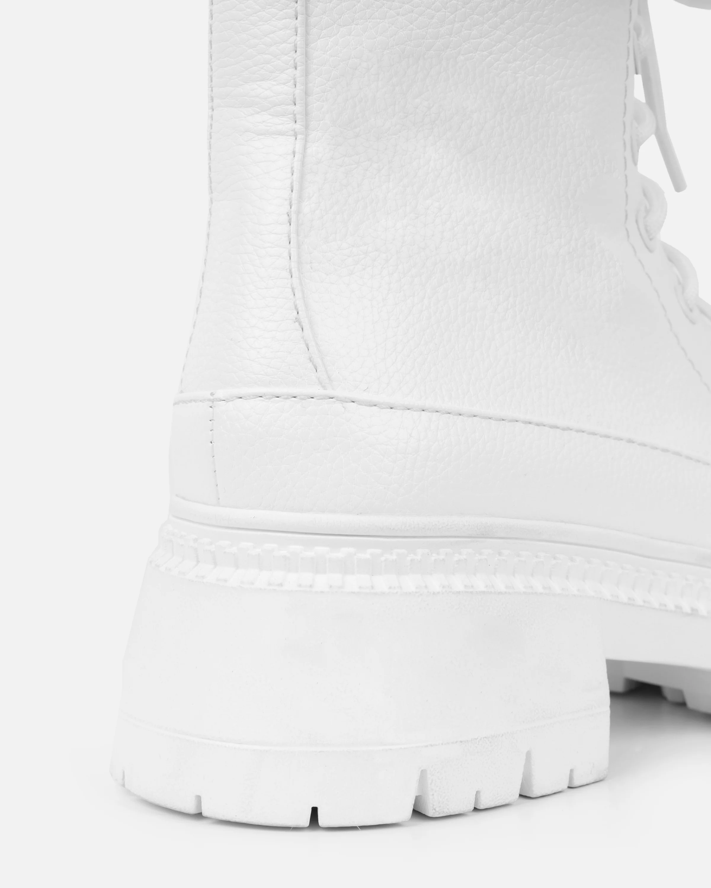 Luke White Lace Up Chunky Boots - Image 3