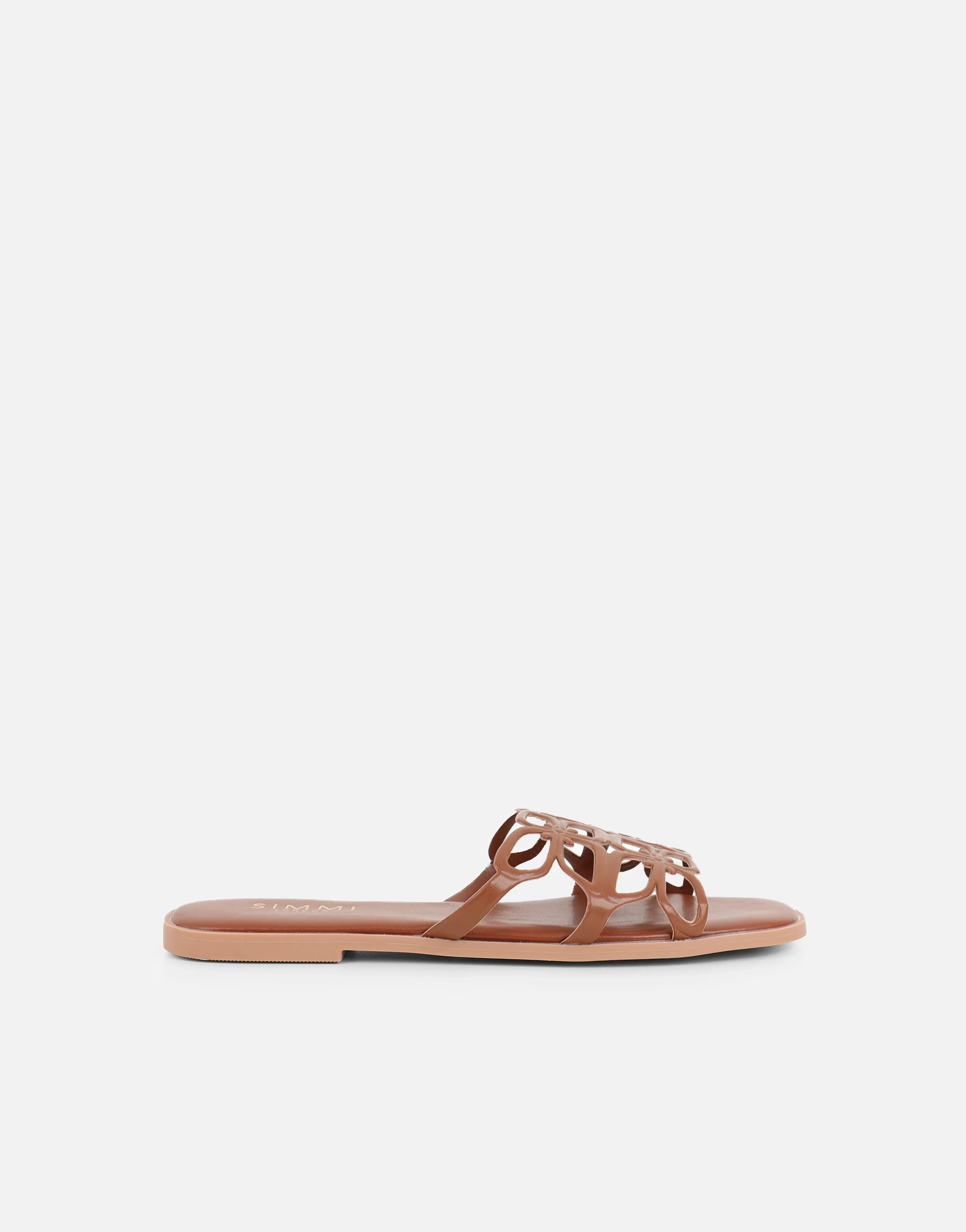 Lumi Tan Slip On Flat Sandals - Image 2