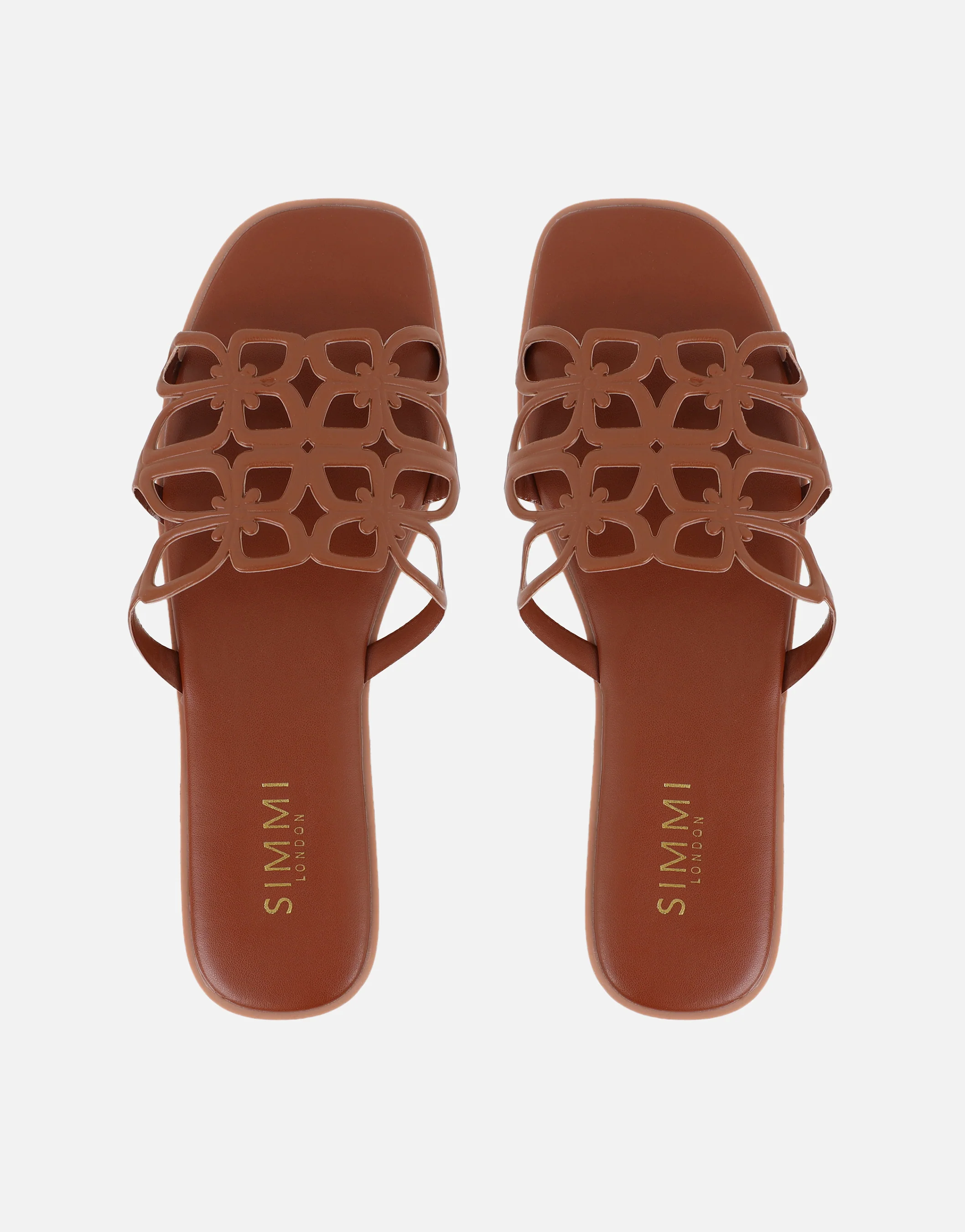 Lumi Tan Slip On Flat Sandals - Image 3