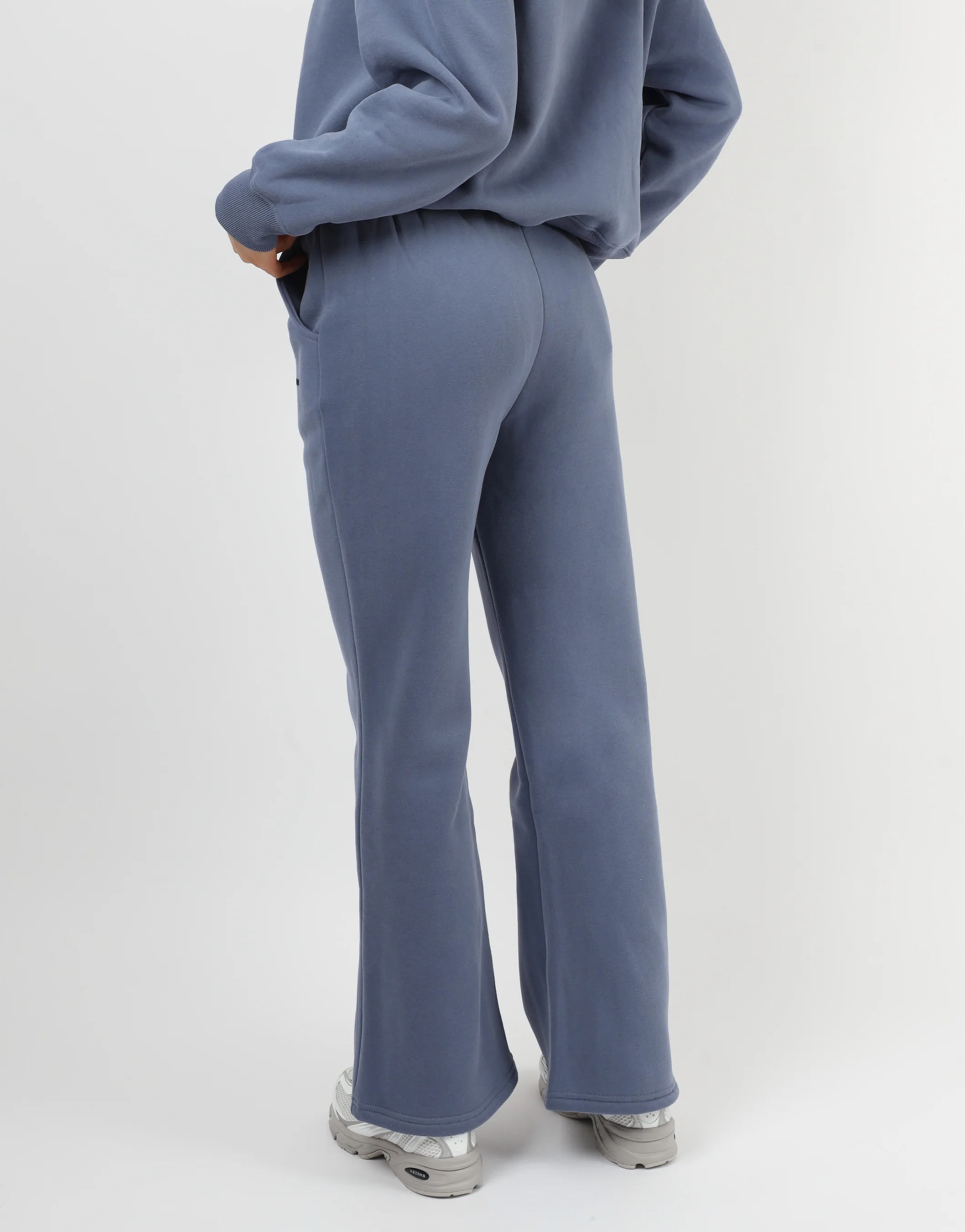 Maddie Simmi Studios Essentials Flared Joggers in Blue - Image 3