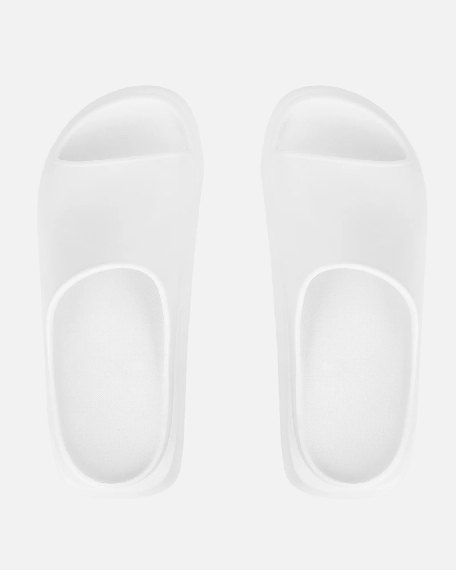 Malu White Flatform Chunky Moulded Sliders - Image 3