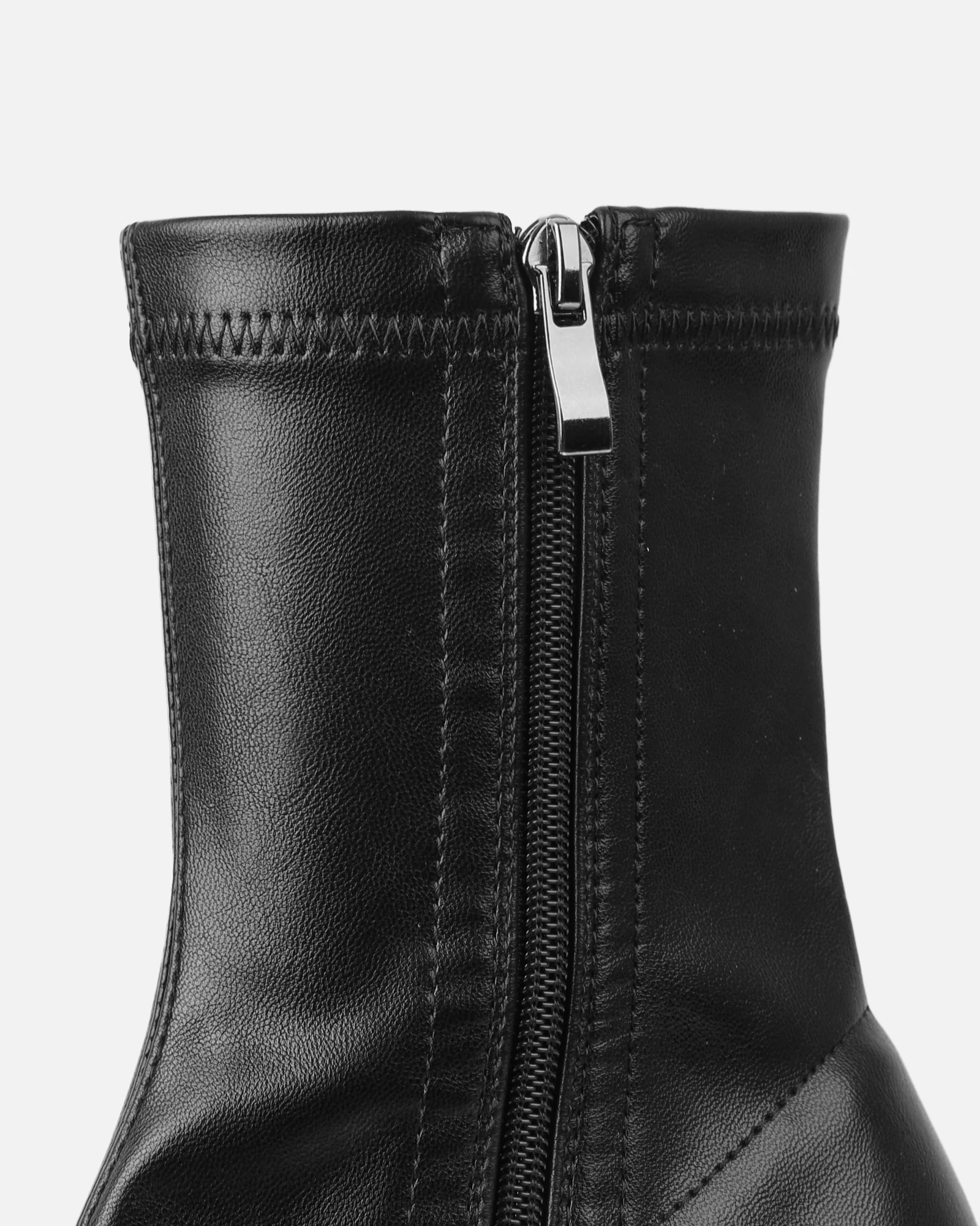 Manuella Black Pu Ankle Boots - Image 3