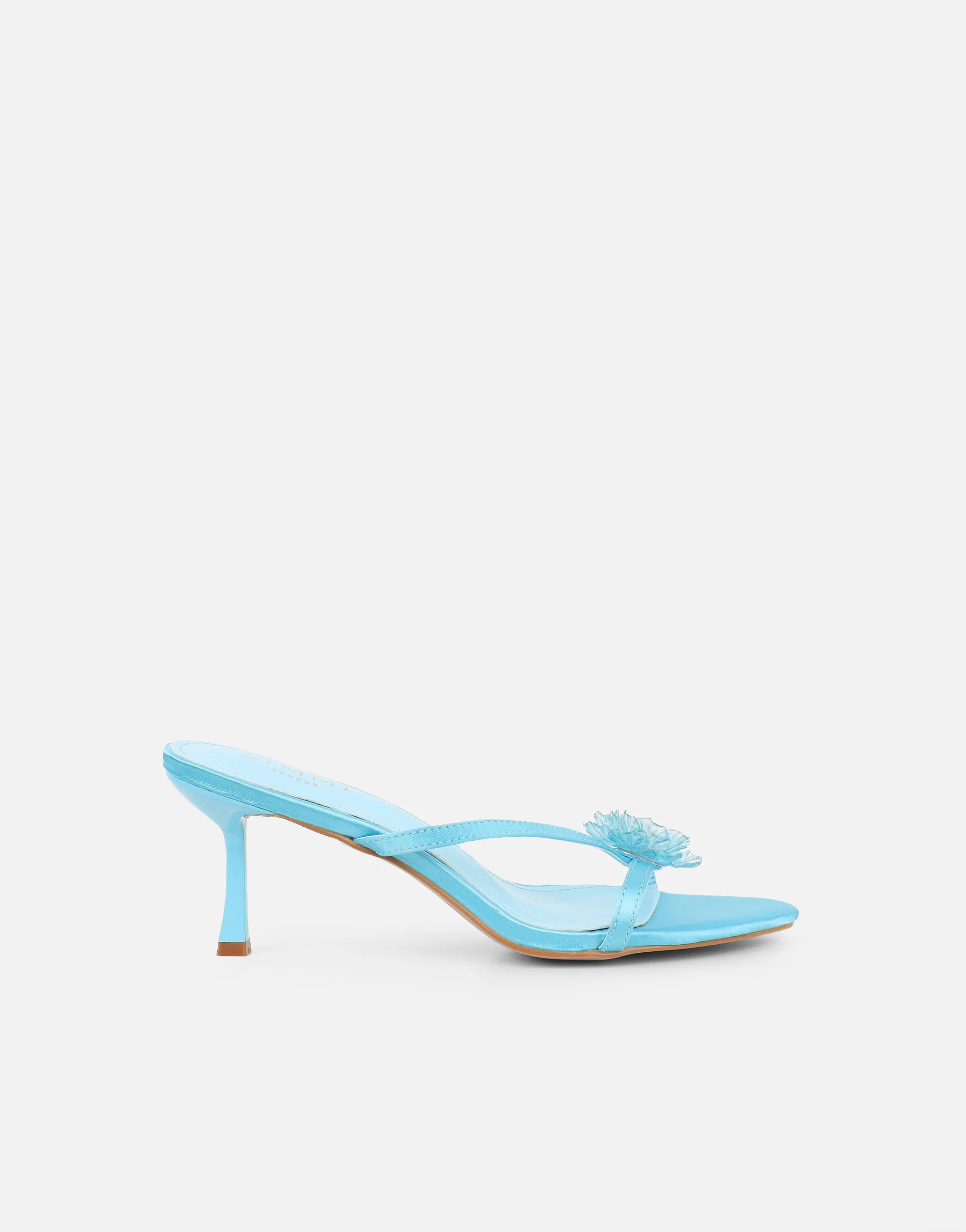 Elowen Blue Flower Embellished Mules - Image 2