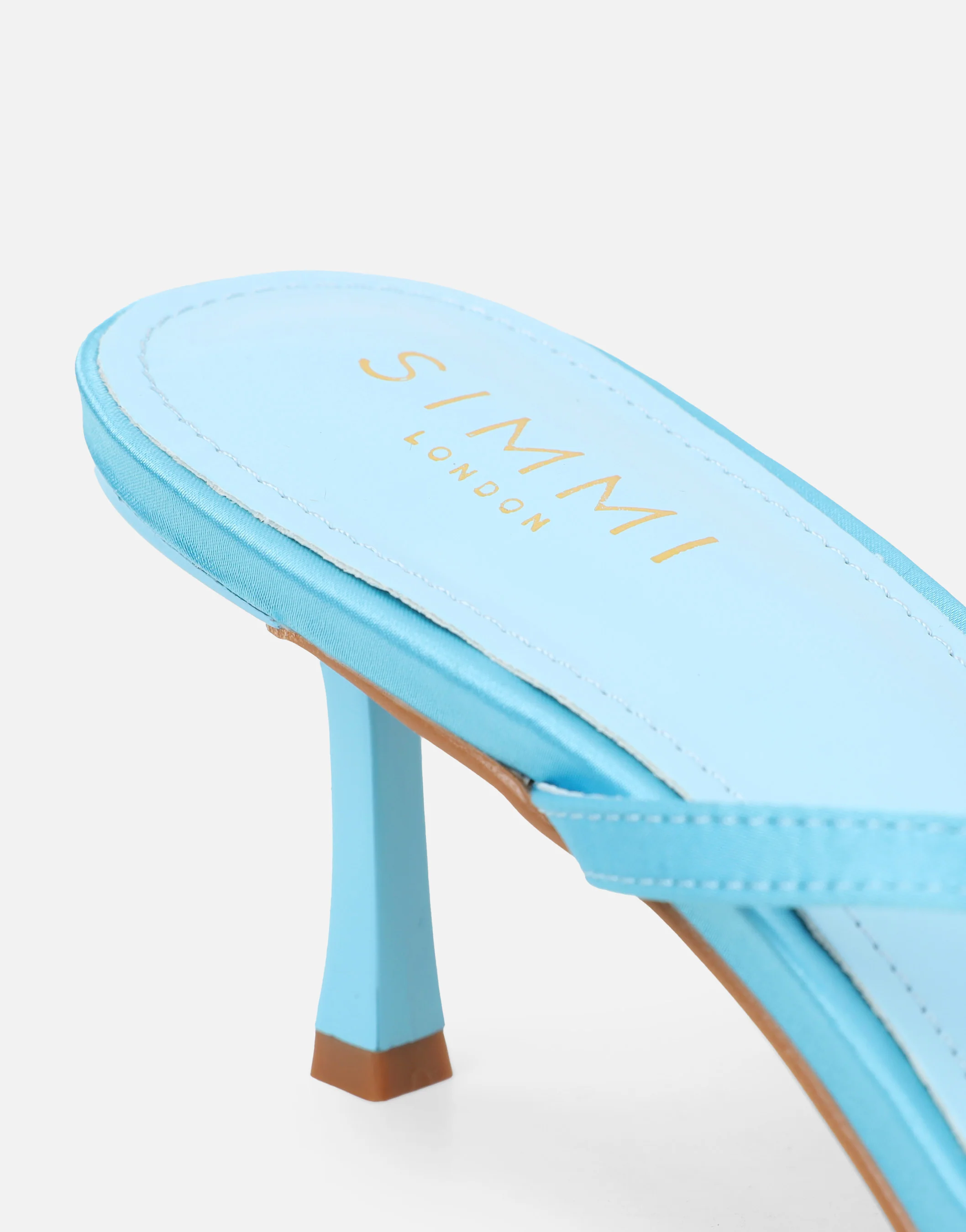 Elowen Blue Flower Embellished Mules - Image 3