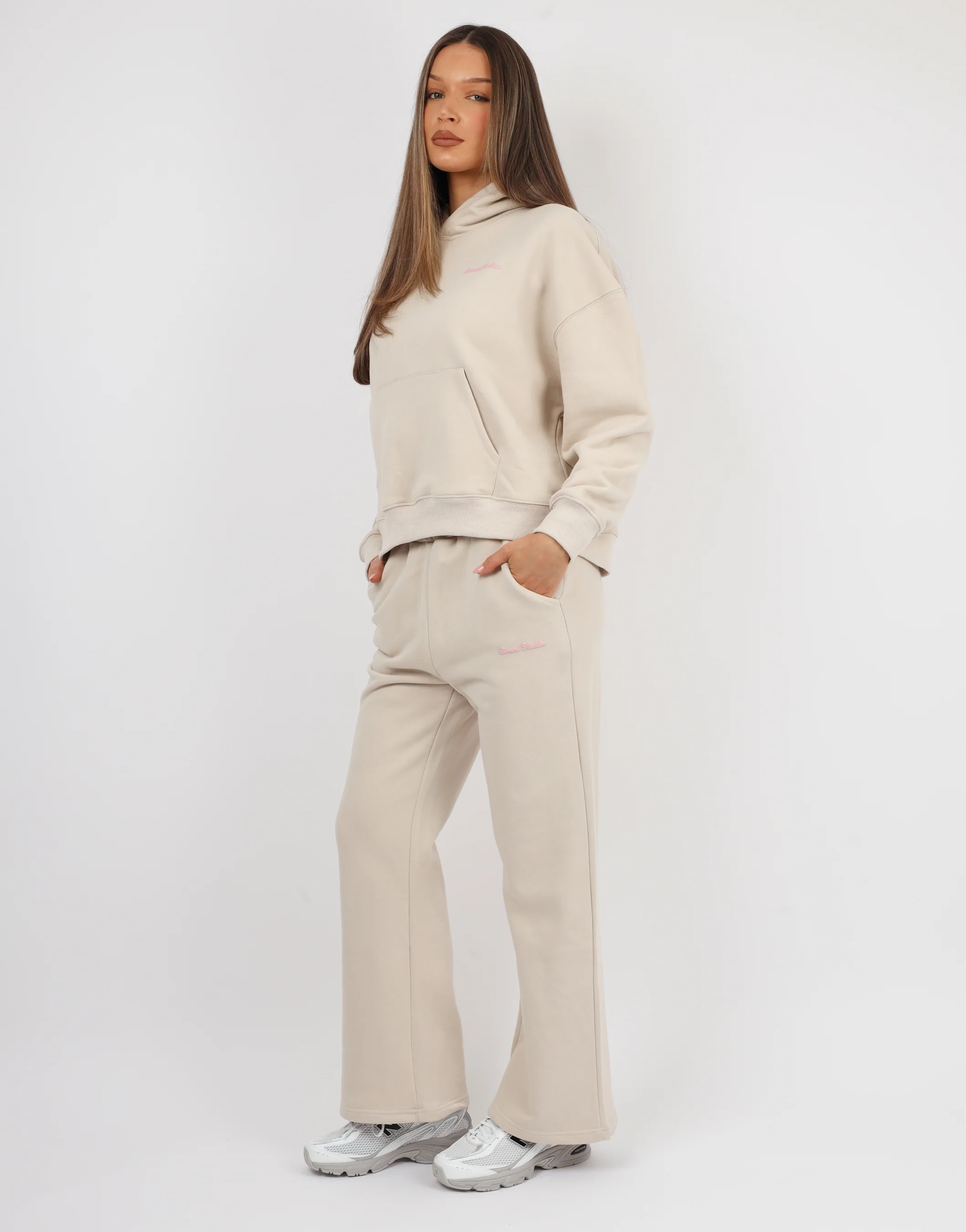 Milan Simmi Studios Bubble Print Joggers In Beige - Image 5