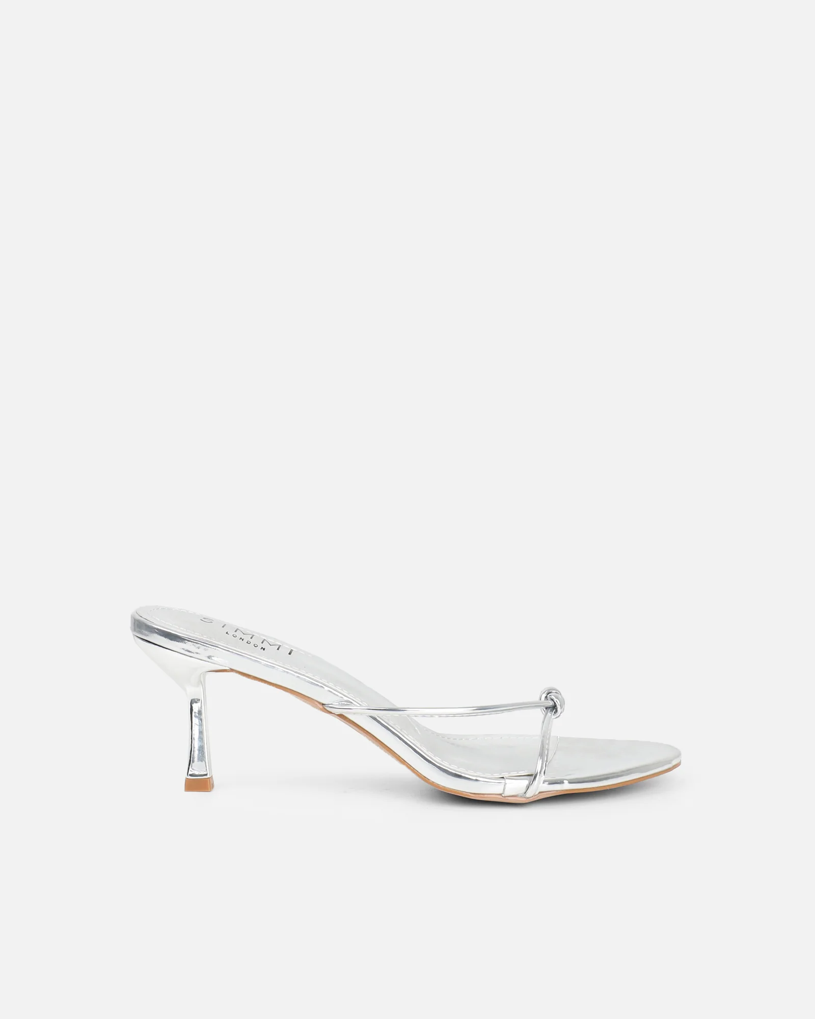 Mines Silver Mirror Mid Heel Mule - Image 2