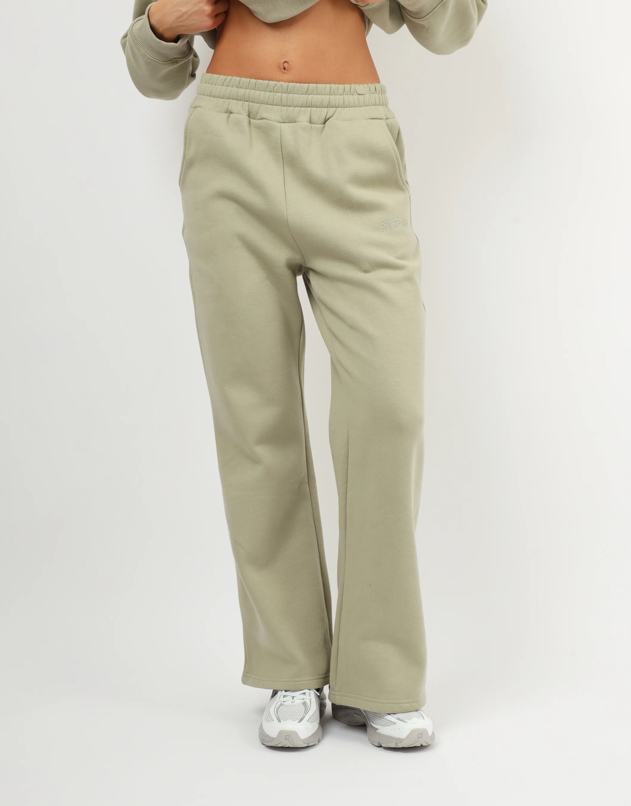 Myla Simmi Studios SL Sport Flared Joggers In Sage - Image 2