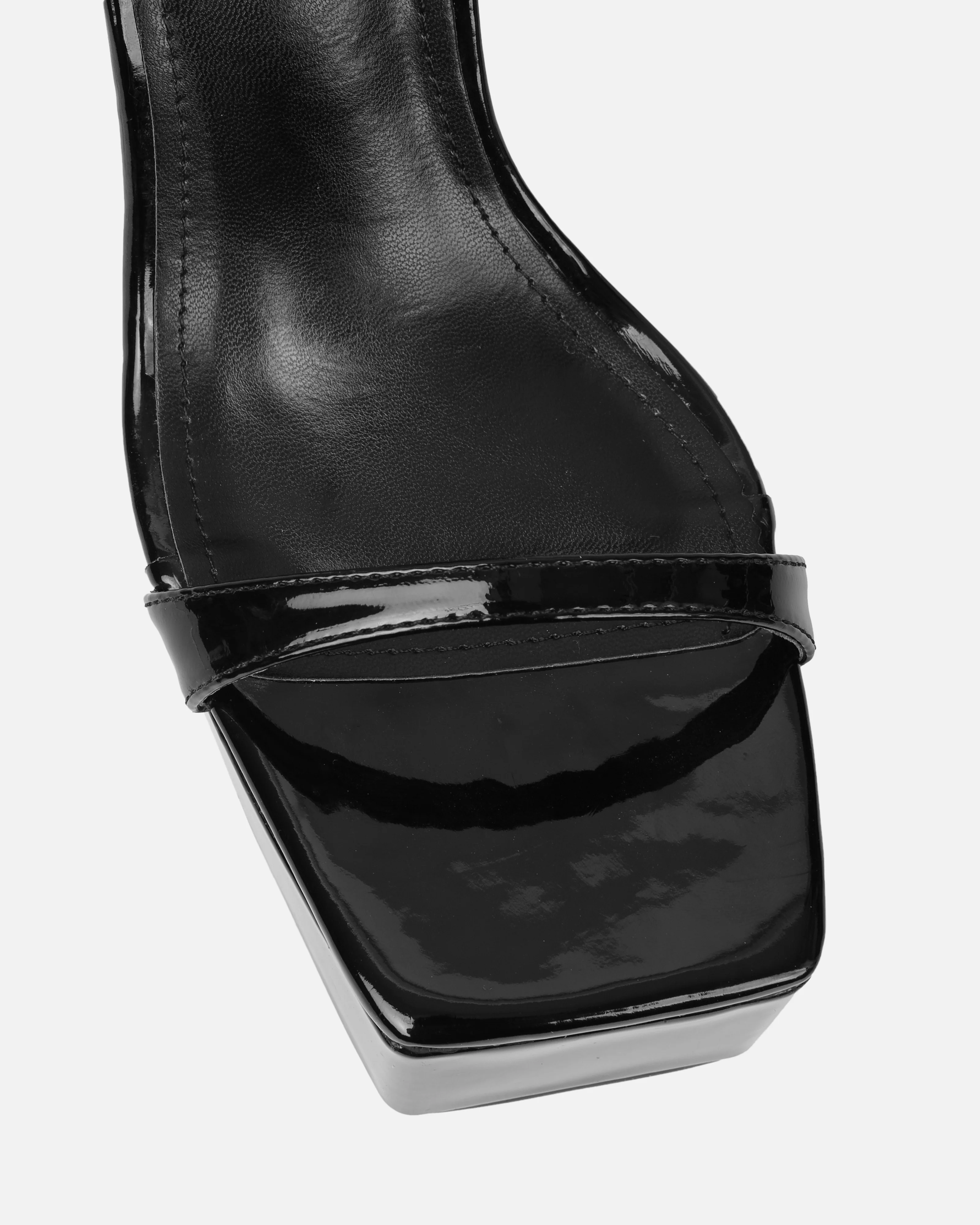 Nalai Black Patent Platform Heeled Sandals - Image 4