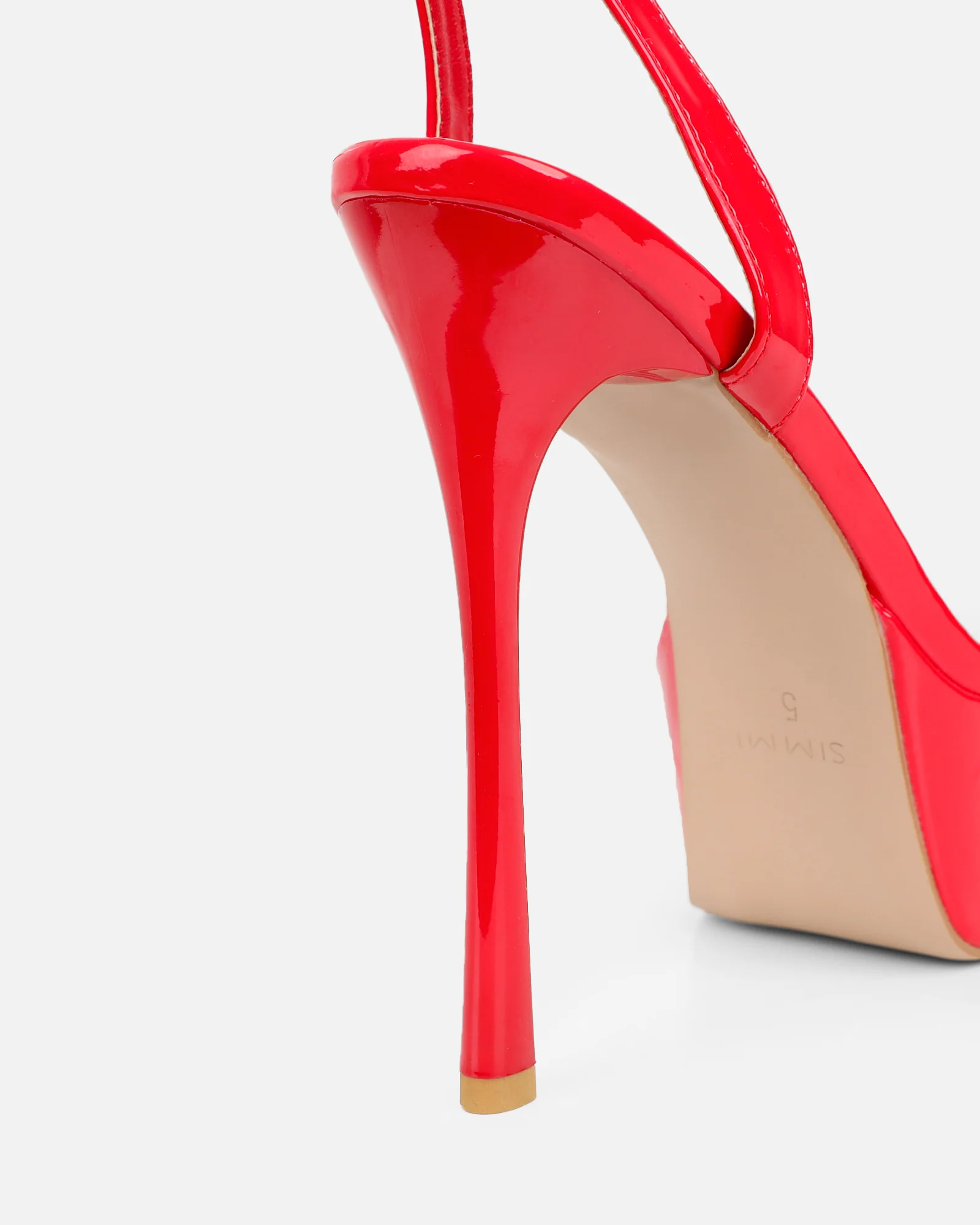 Nalai Red Patent Platform Heeled Sandals - Image 3