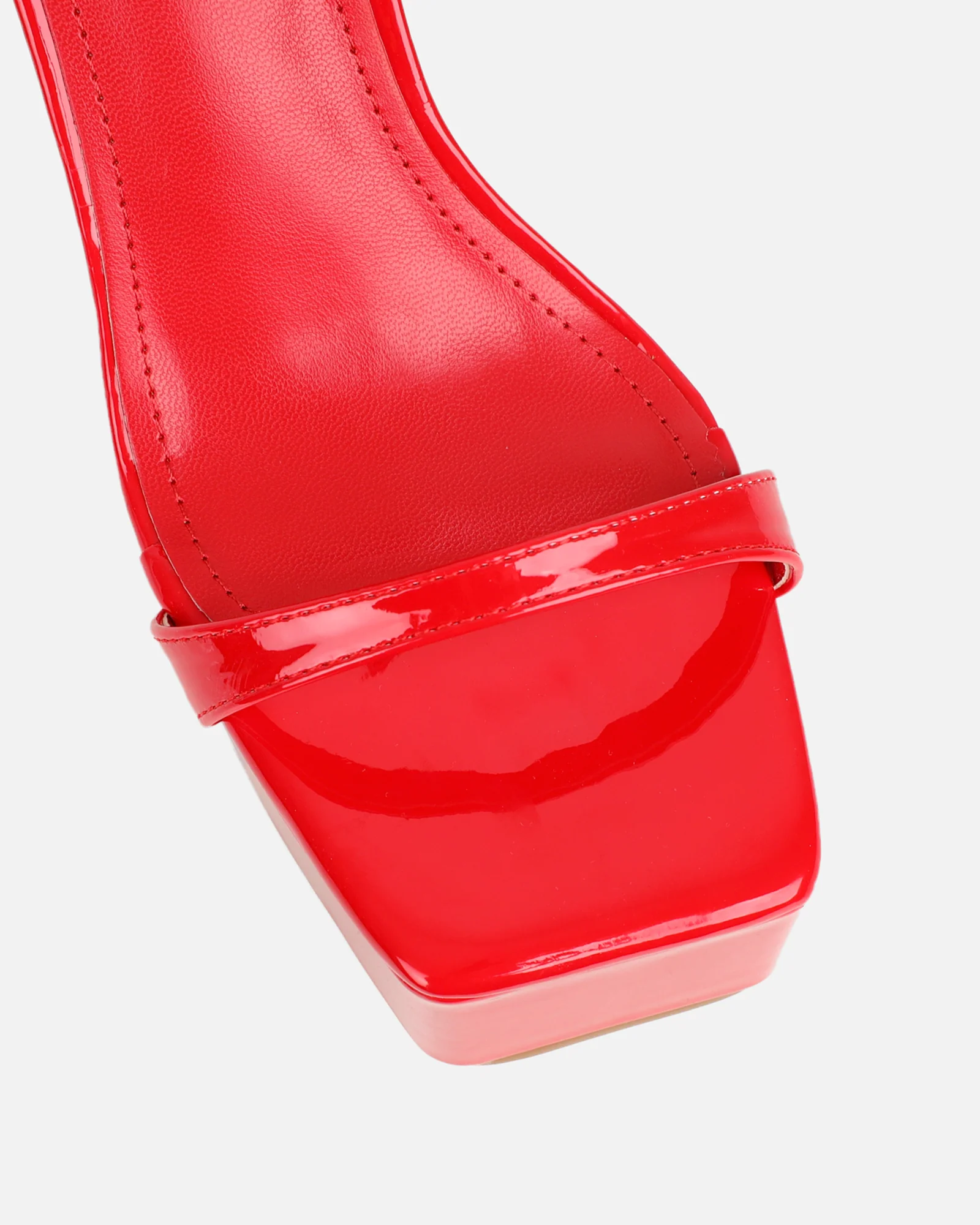 Nalai Red Patent Platform Heeled Sandals - Image 4