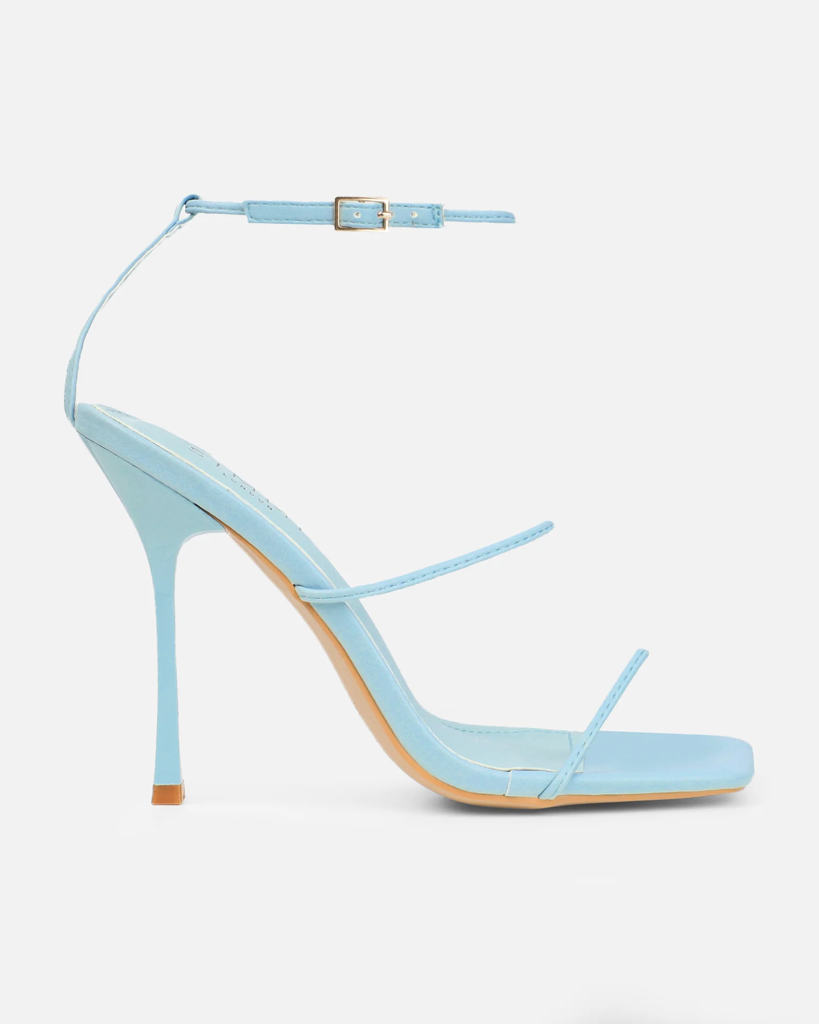 Neeli Light Blue Triple Strap Heeled Sandals - Image 2