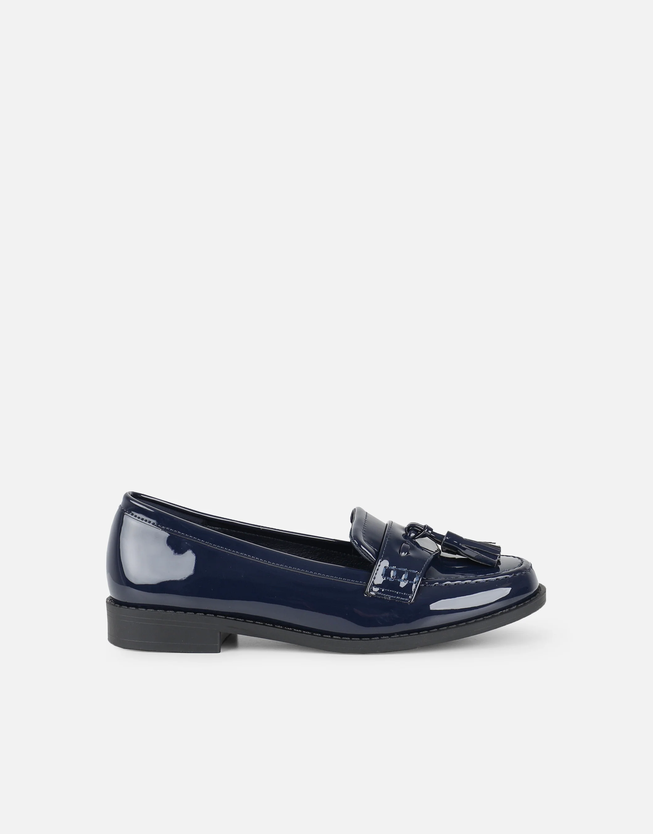 Nerri Navy Patent Tassel Loafers - Image 2