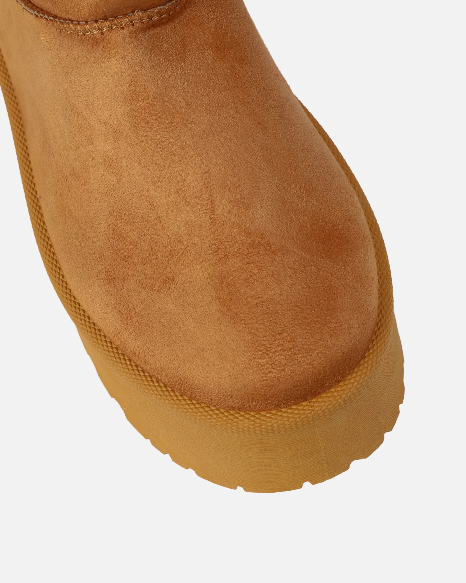 Olly Tan Faux Suede Platform Boots - Image 4