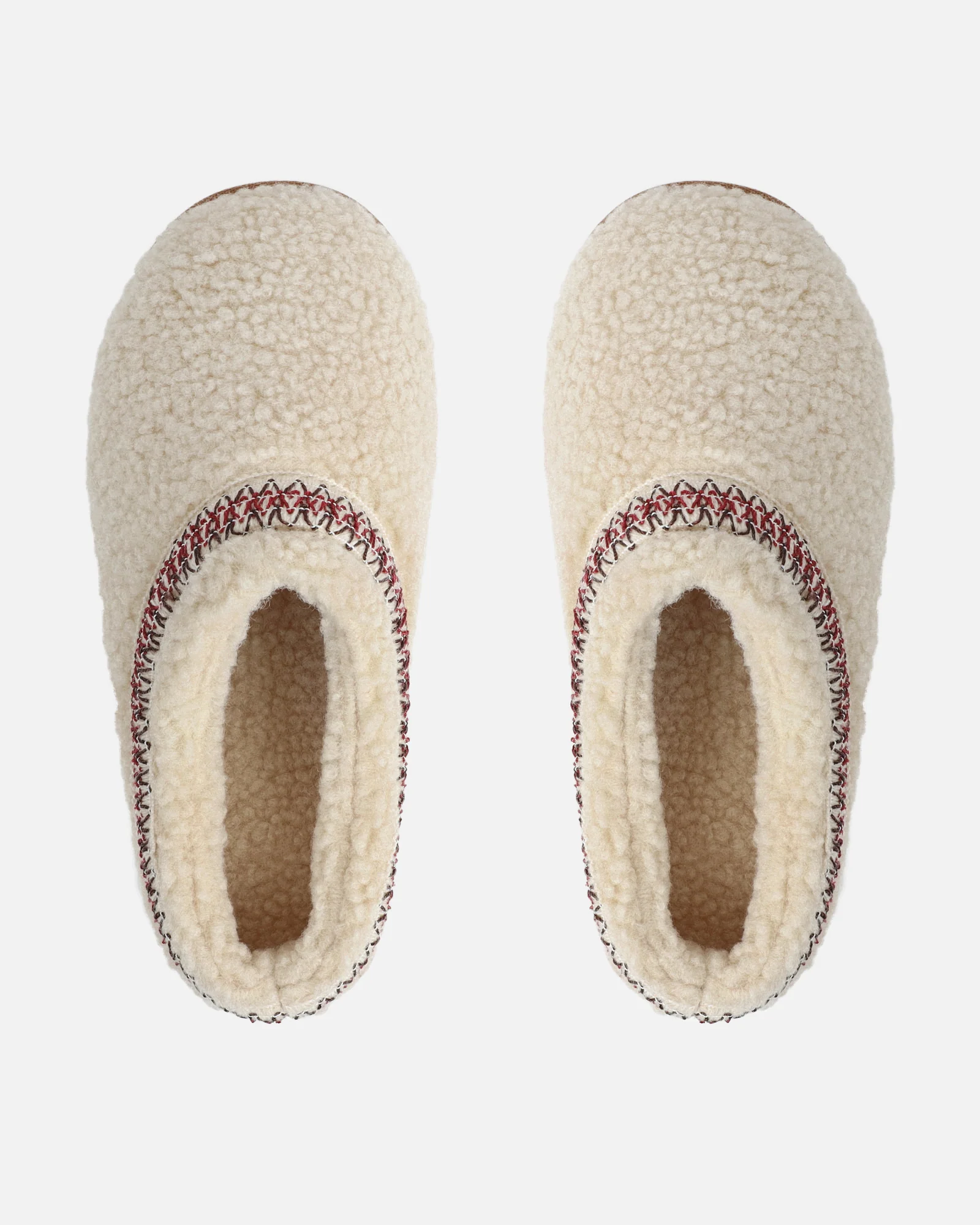 Oscar Beige Teddy Faux Fur Flatform Slides - Image 3
