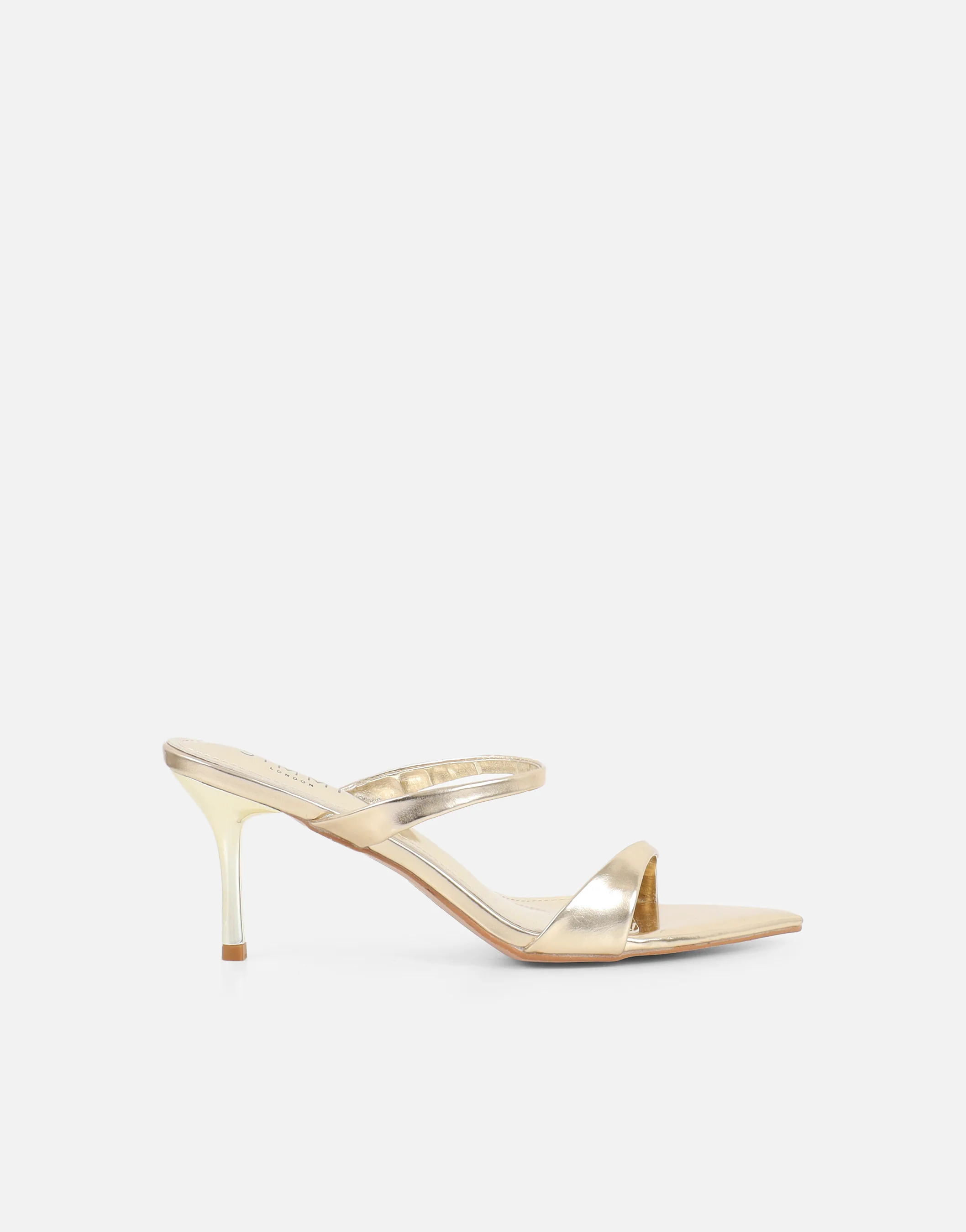 Pearl Gold Metallic Mules - Image 2