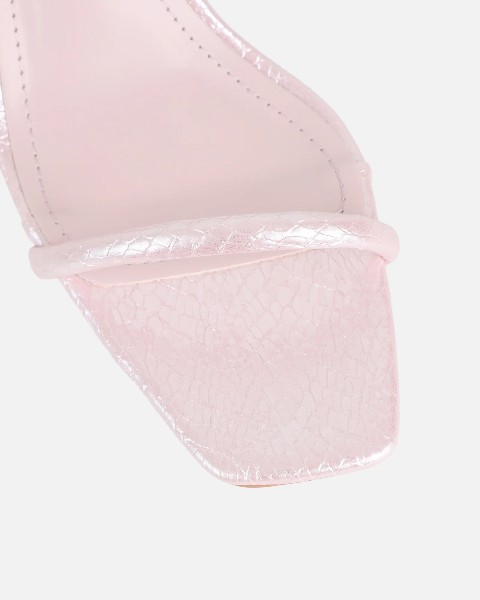 Piella Pink Snake Strappy Heeled Sandals - Image 4