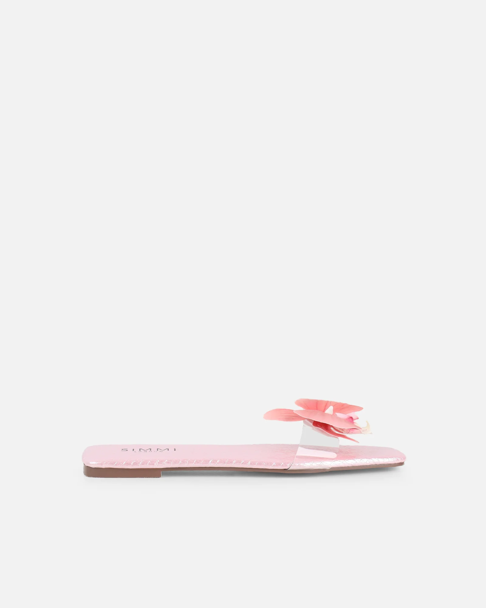 Pina Pink Snake Flower Slip on Flats - Image 2