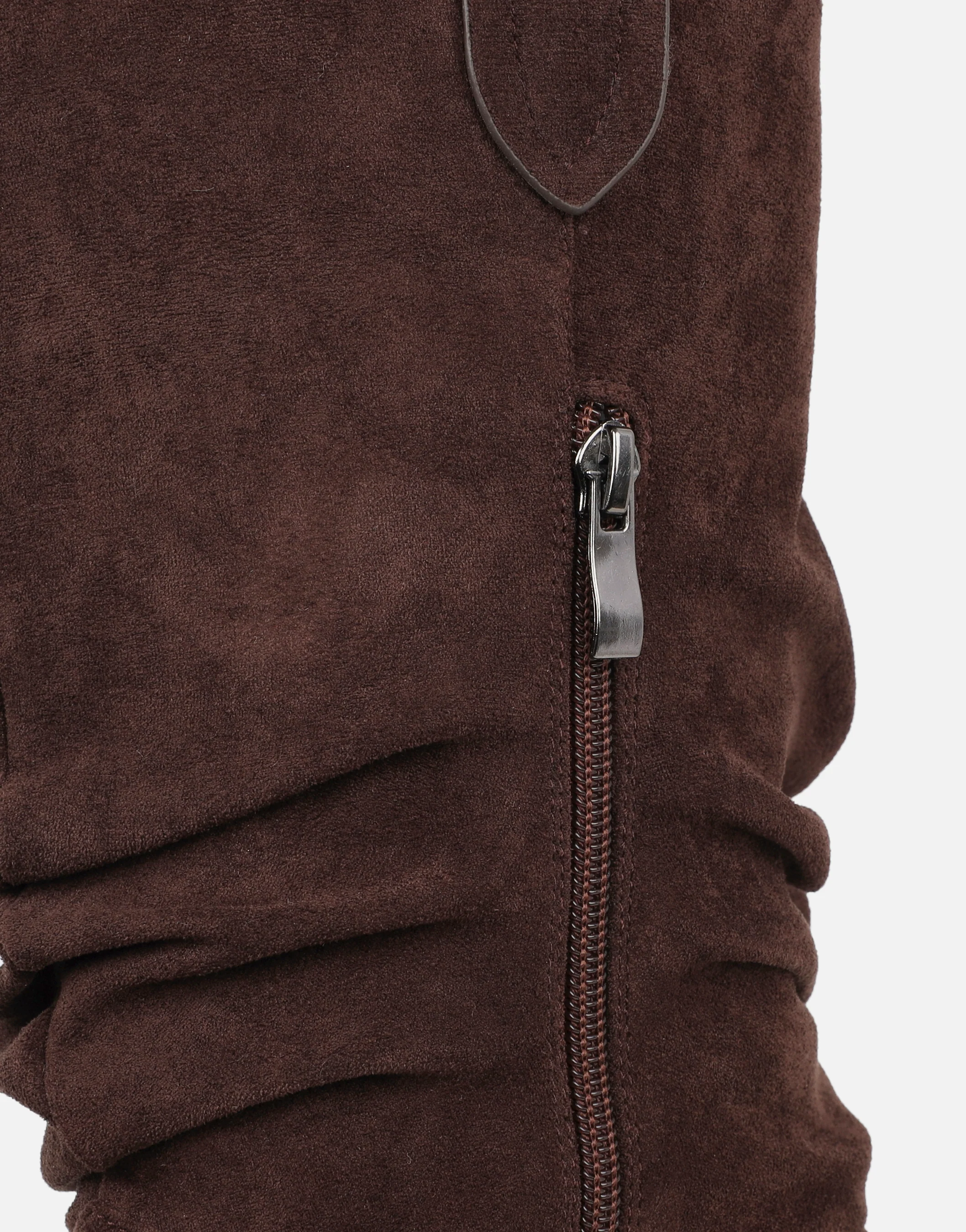 Prairie Brown Suede Ruched Western Boots - Image 3