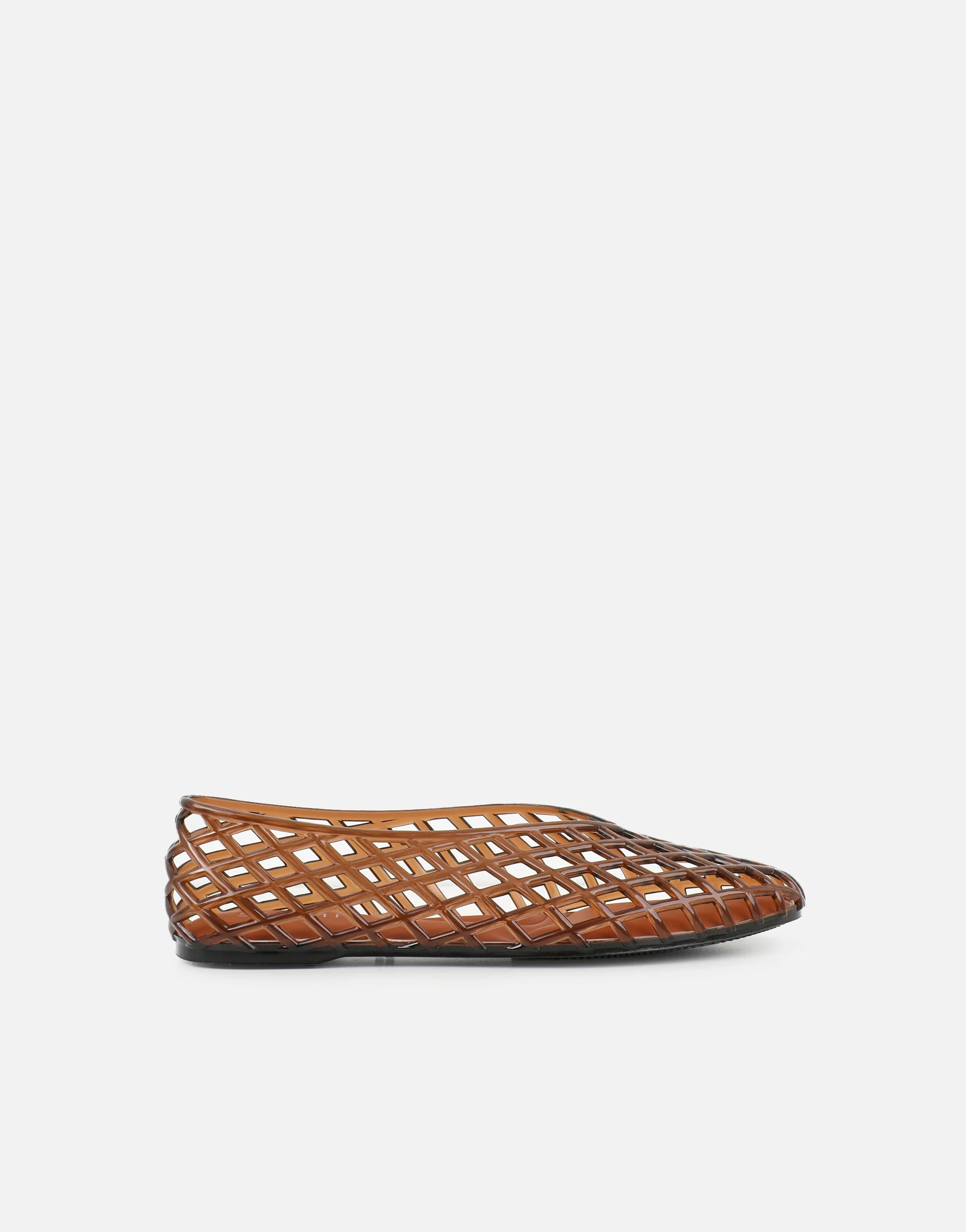 Rocha Brown Jelly Mesh Ballerina Flats - Image 2
