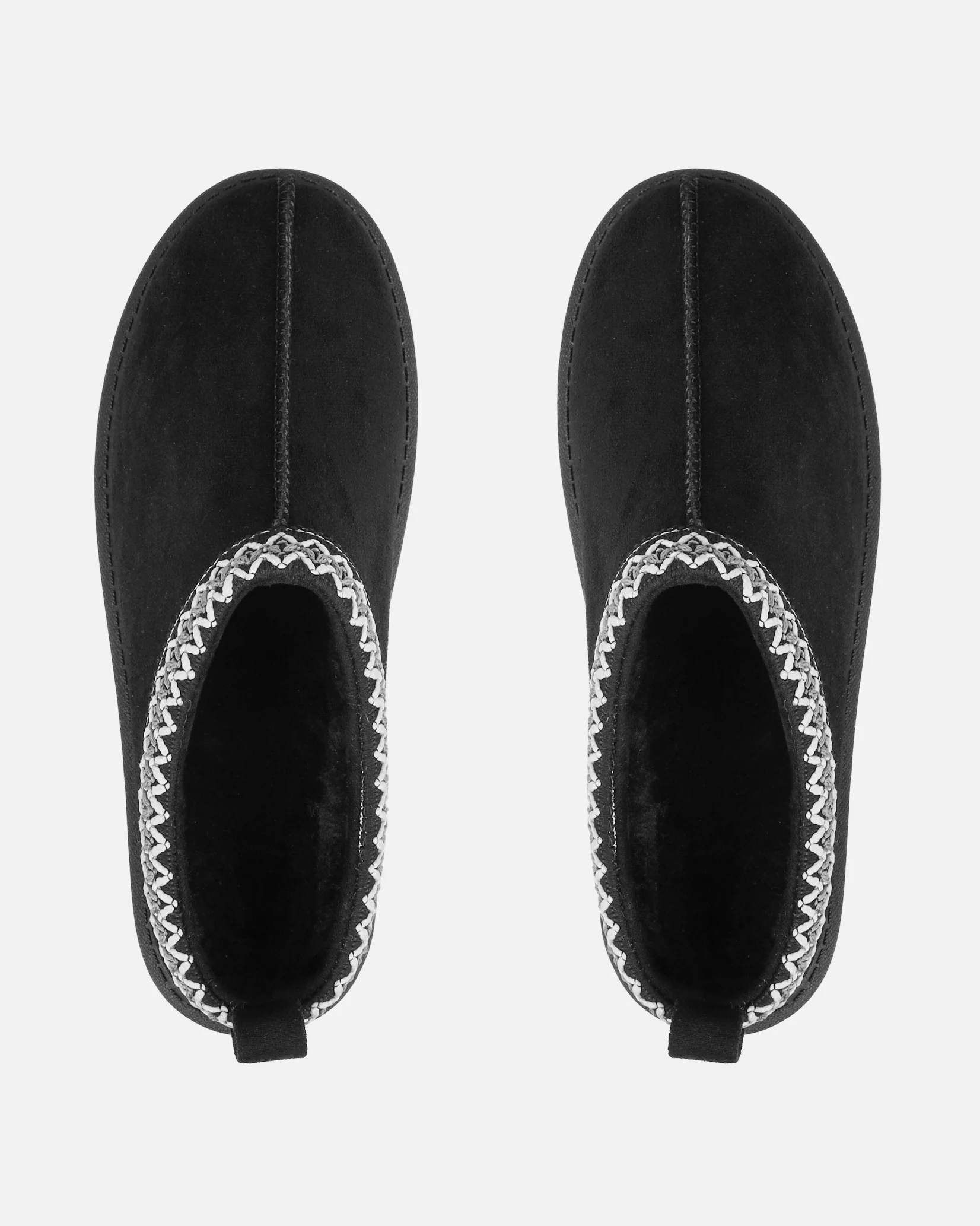 Rorie Black Faux Suede Slippers - Image 3
