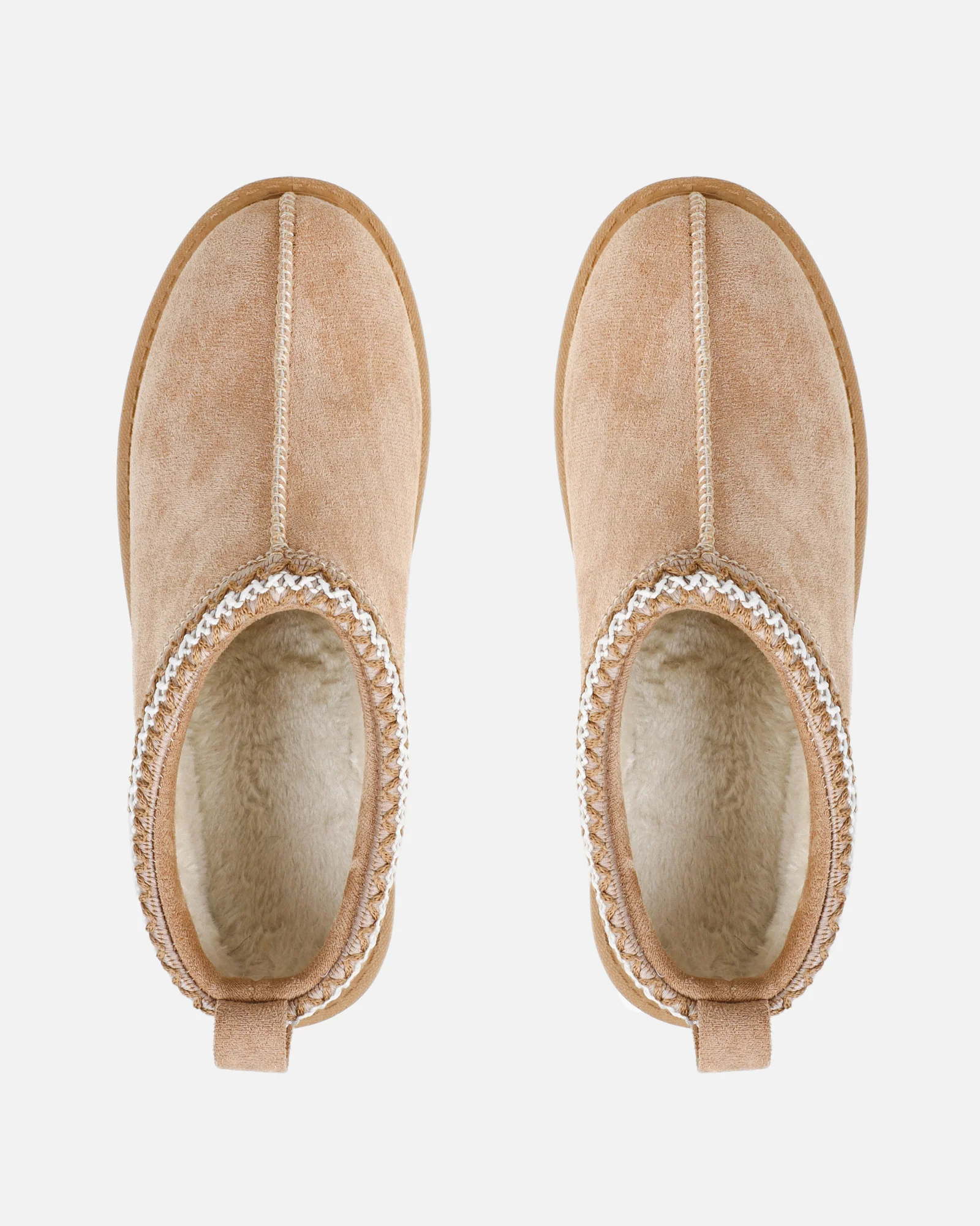 Rorie Sand Faux Suede Slippers - Image 3