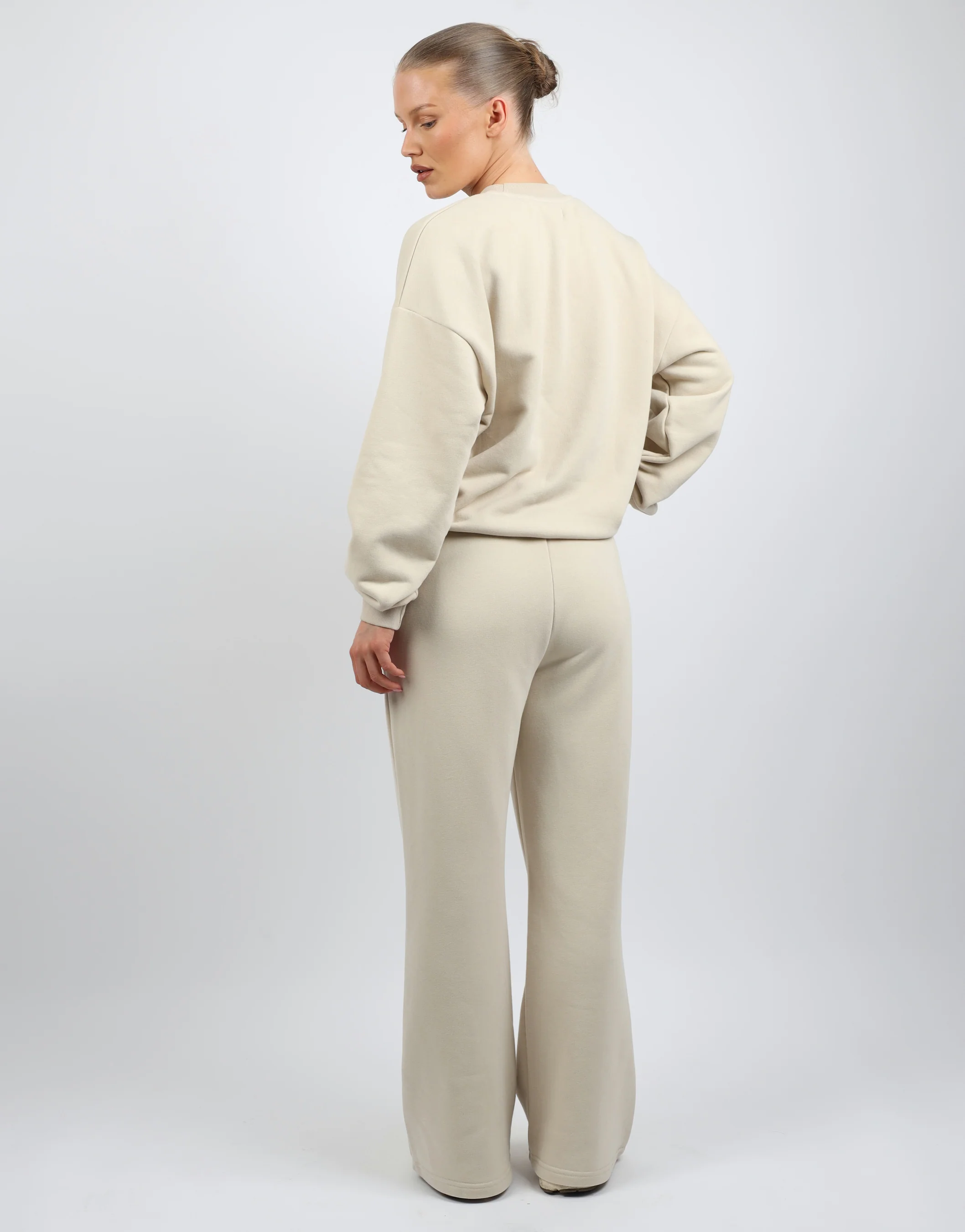 Rue Simmi Studios Embroidered Logo Sweatshirt In Beige - Image 4