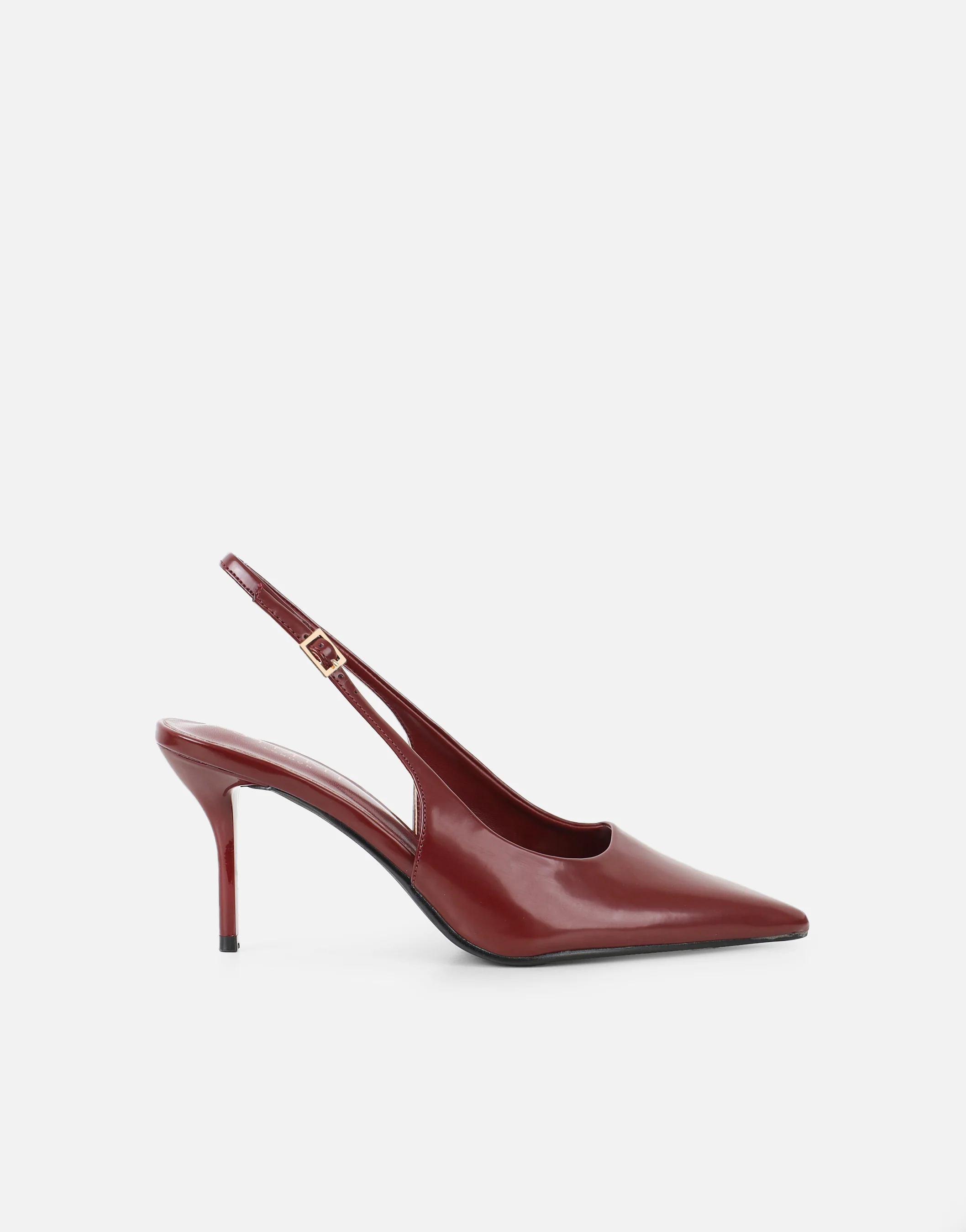 Samaya Burgundy Slingback Court Shoes - Image 2