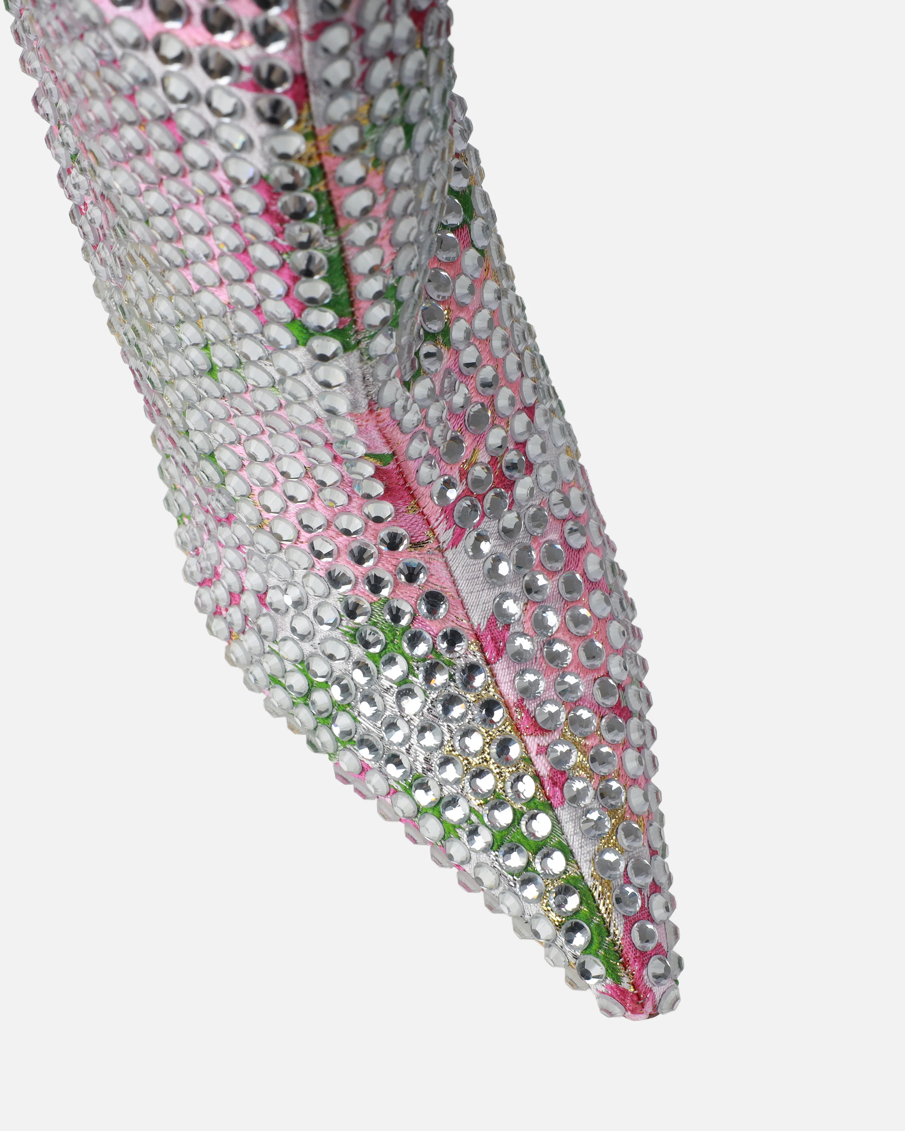Seb Pink Floral Pattern Diamante Knee High Boots - Image 4