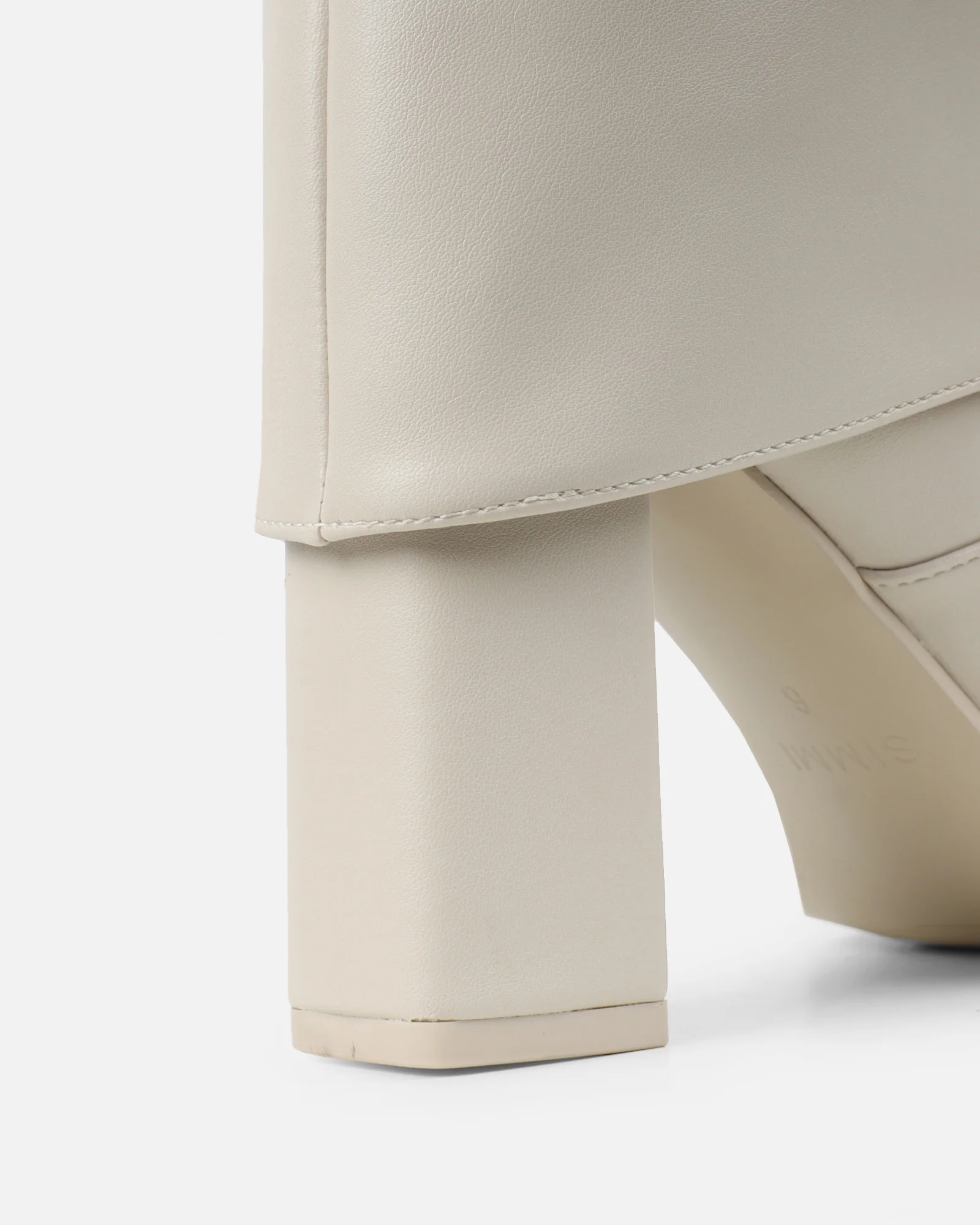 Tamiar Stone Fold Over Block Heeled Knee High Boots - Image 3