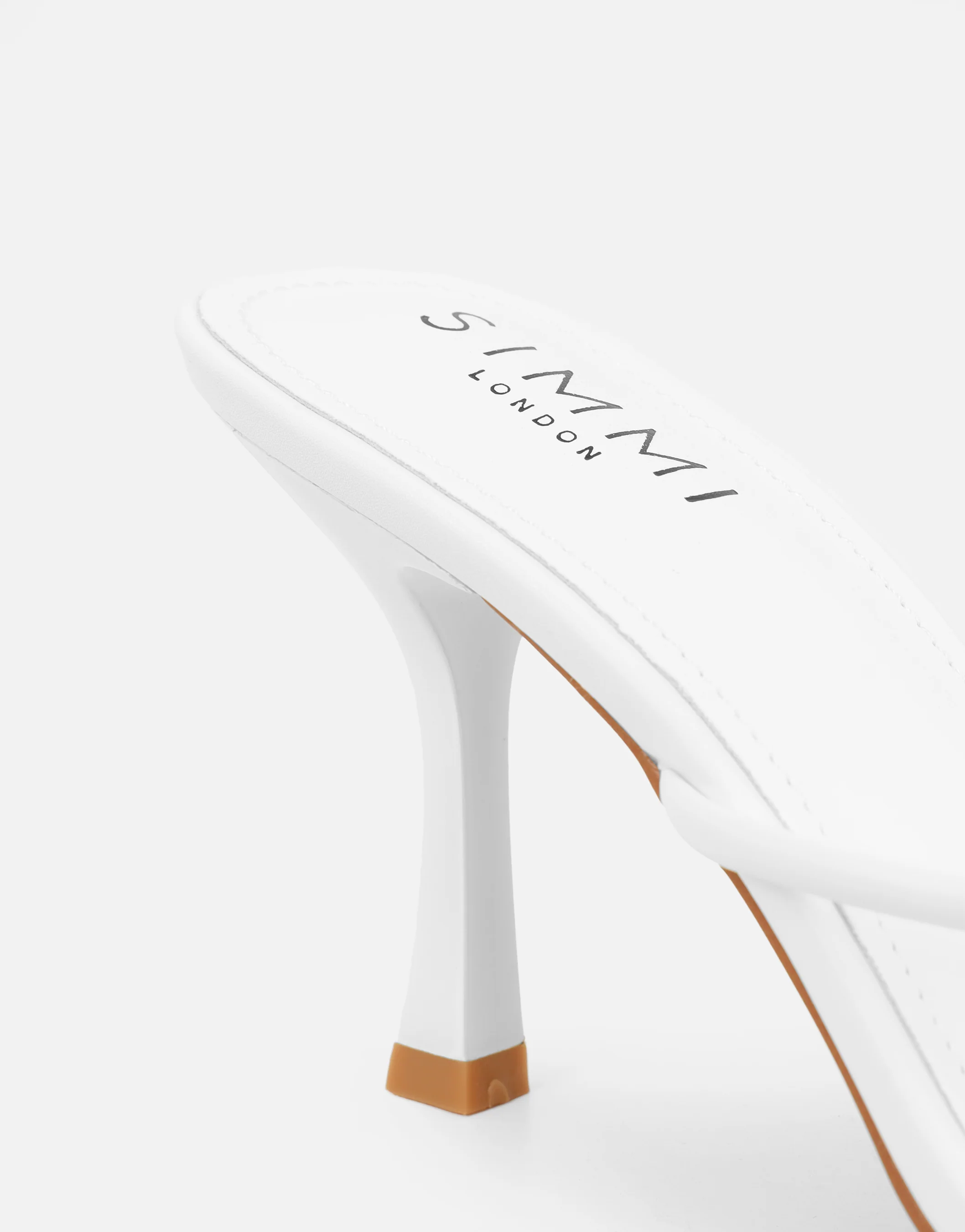 Tapioca White Knot Detail Mules - Image 3