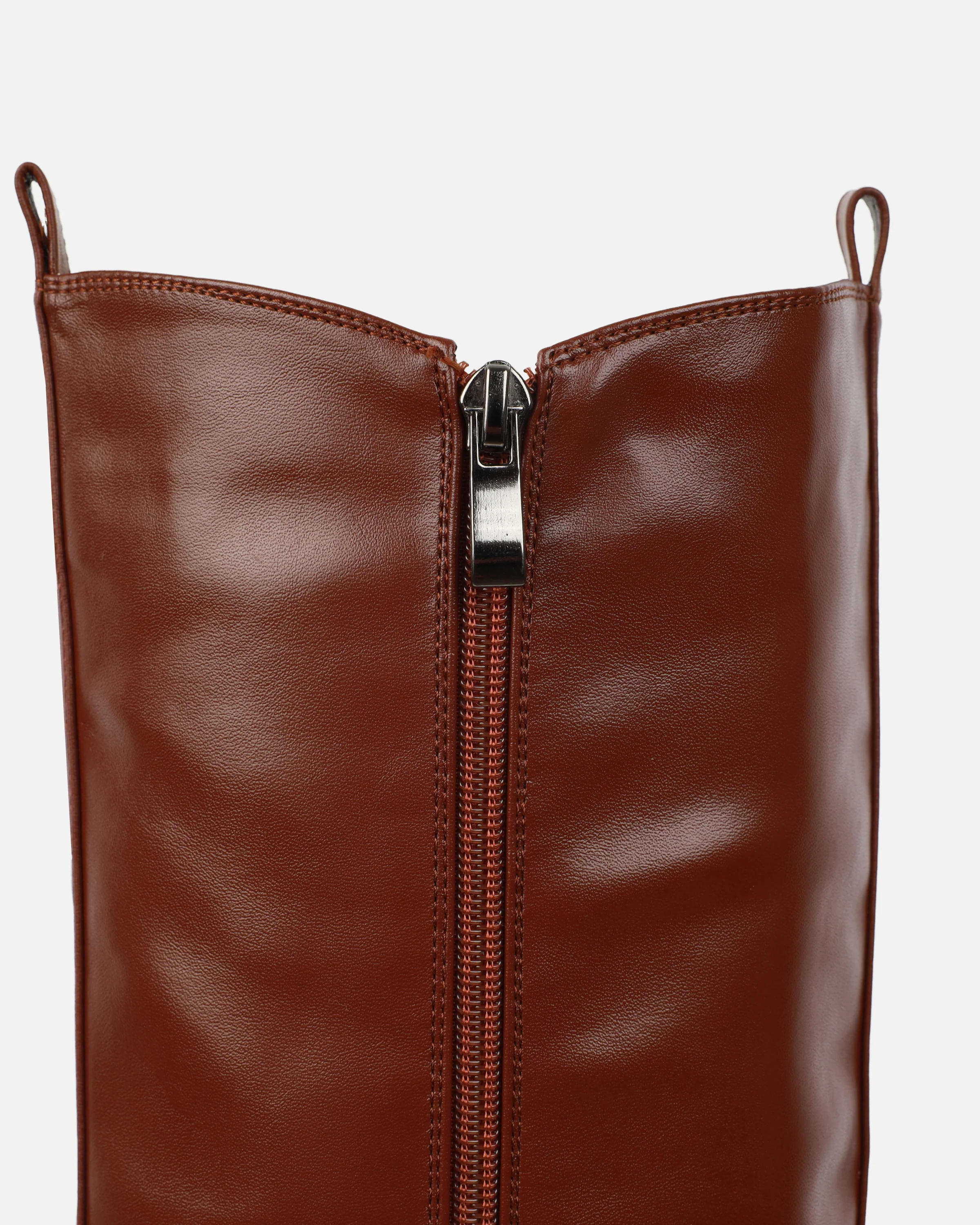 Tommo Tan Flat Chunky Knee High Boots - Image 3