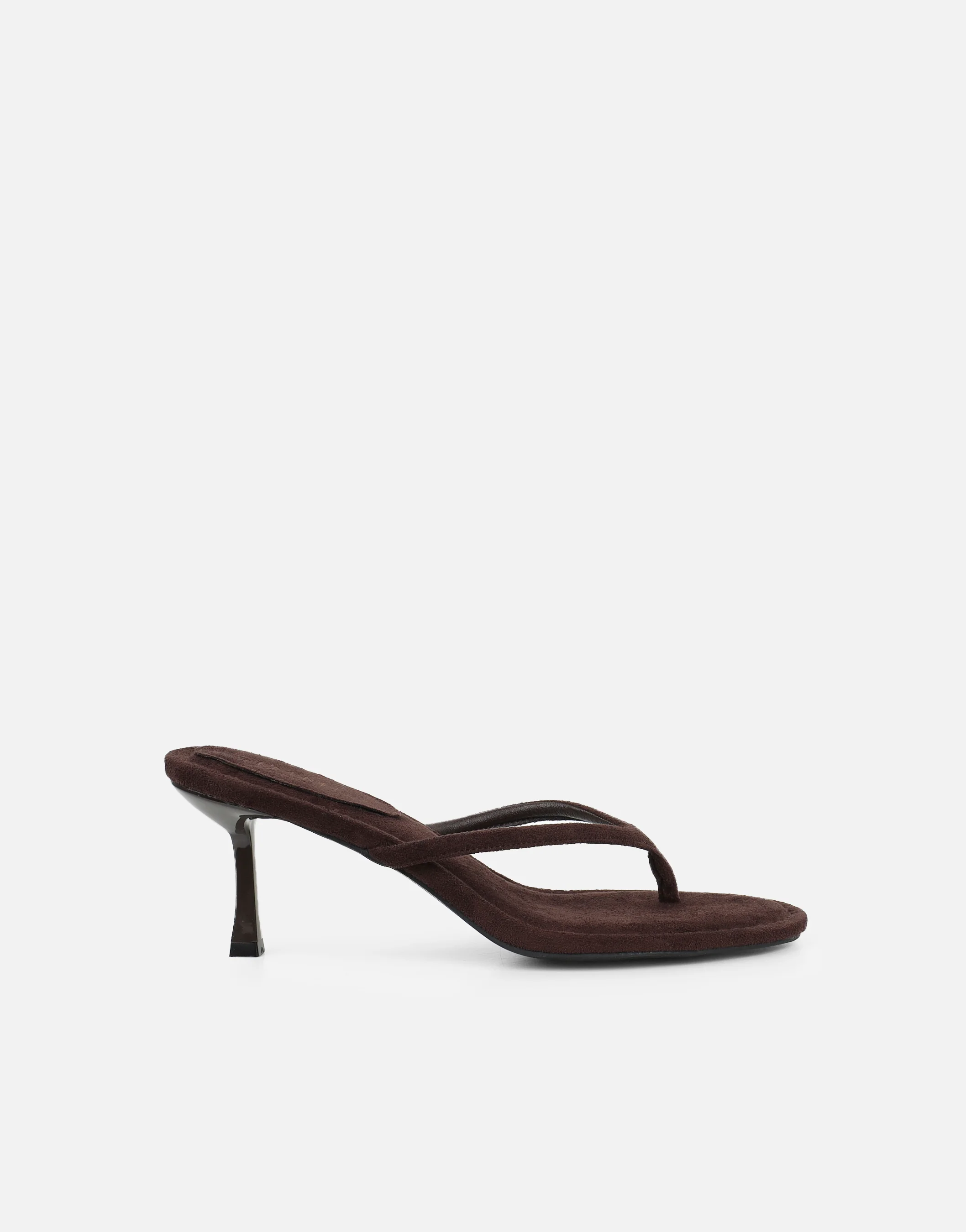 Tramonto Brown Suede Toe Post Heeled Mules - Image 2