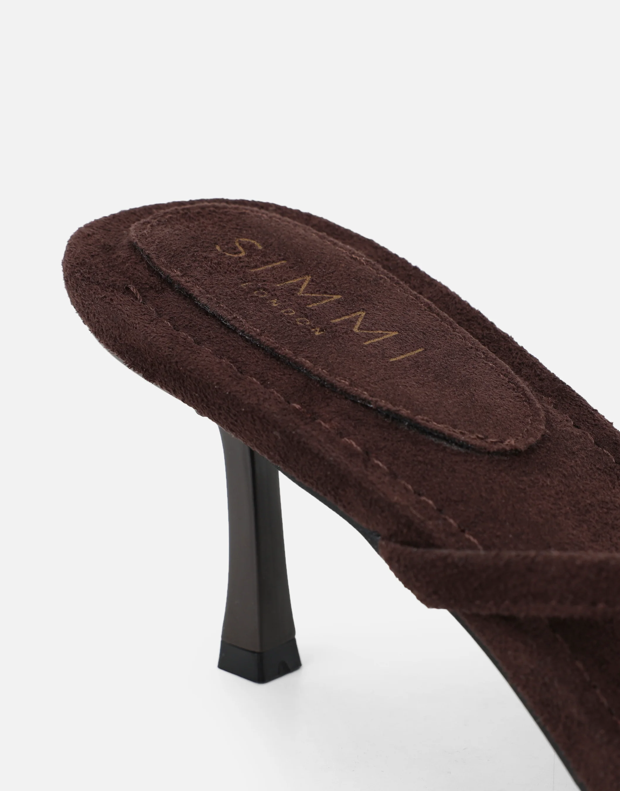 Tramonto Brown Suede Toe Post Heeled Mules - Image 3