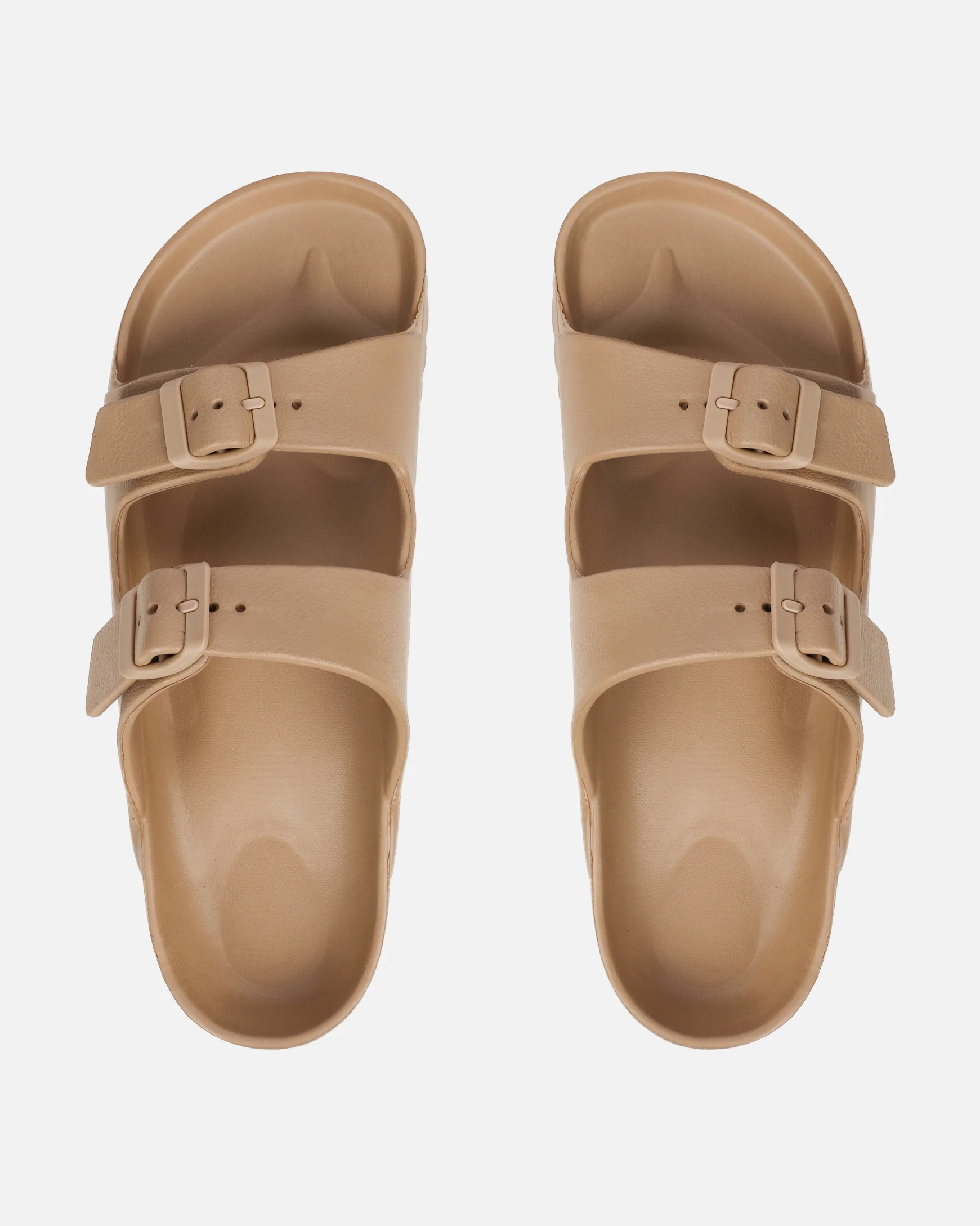 Tropix Mocha Double Strap Slide Sandals - Image 3