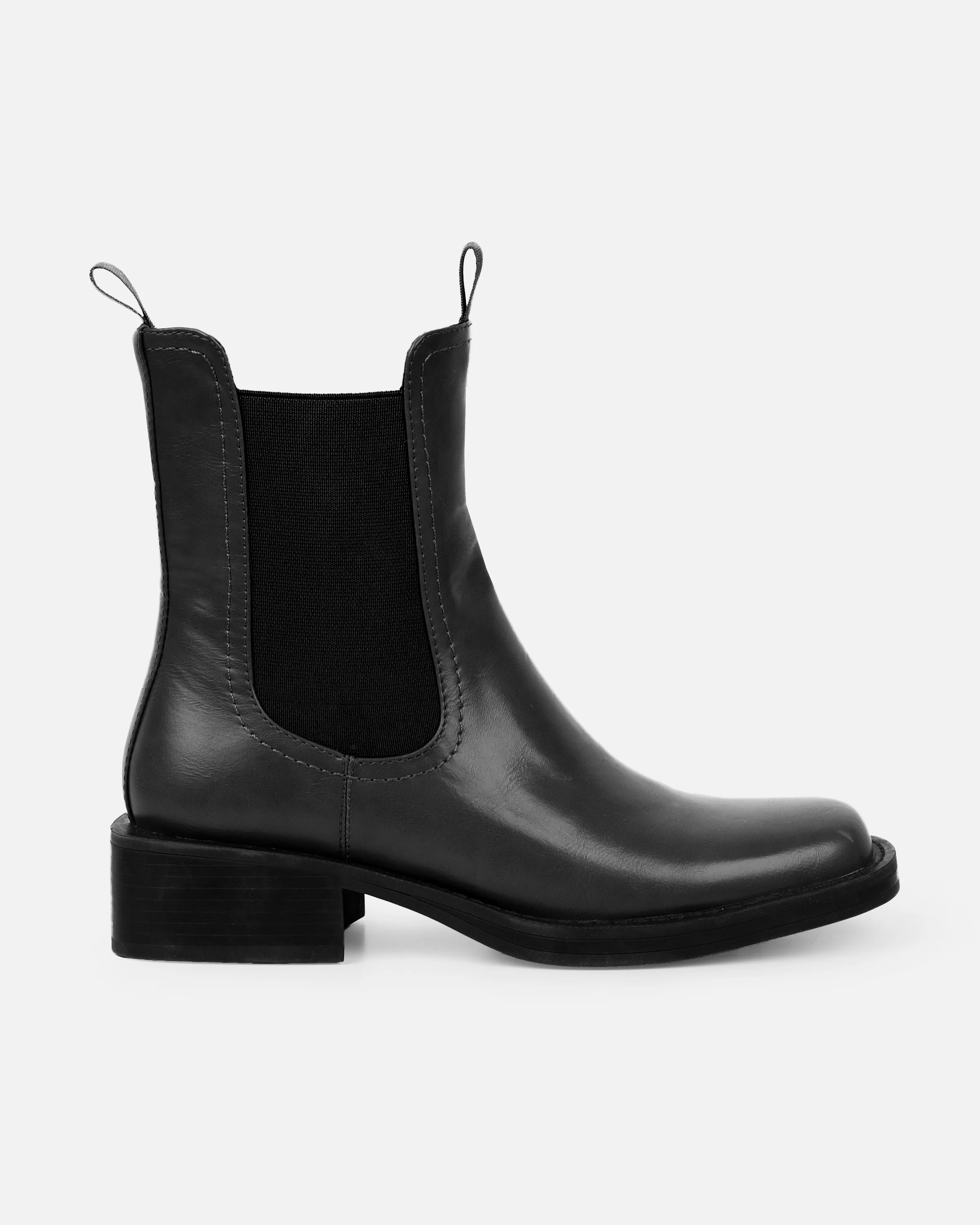 Walter Black Flat Ankle Boots - Image 2