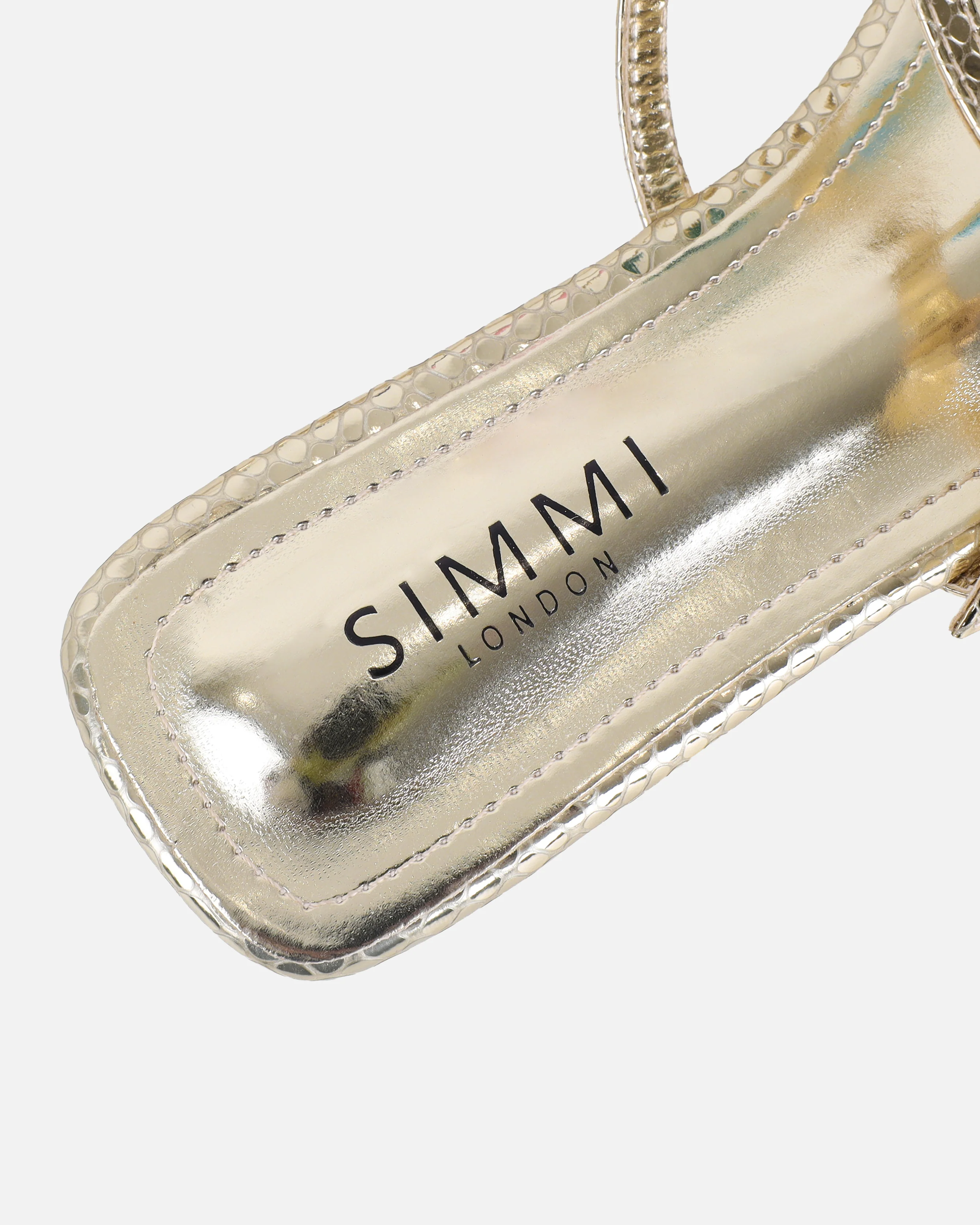 Zenya Gold Snake Embellished Knee High Sandals - Image 3